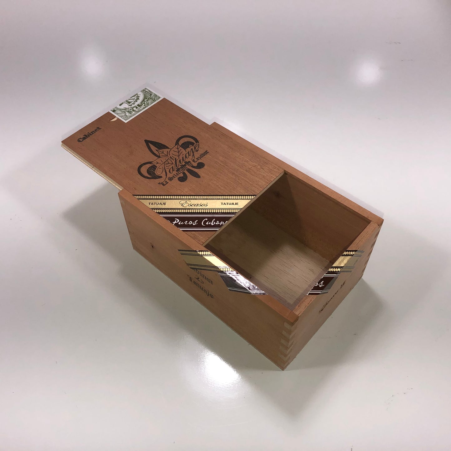 Tatuaje Cabinet Escasos Empty Wooden Cigar Box 4.75x7.25x3.25