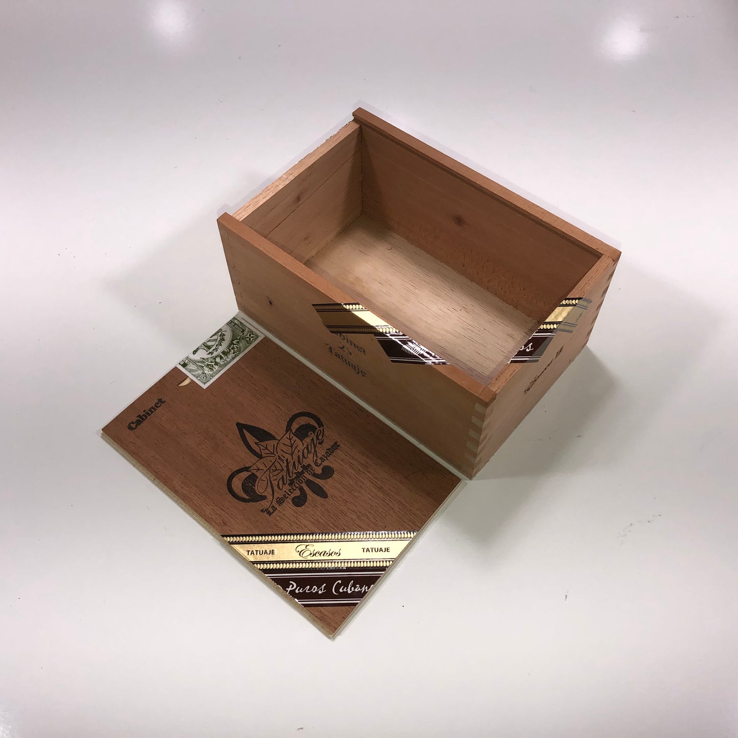 Tatuaje Cabinet Escasos Empty Wooden Cigar Box 4.75x7.25x3.25