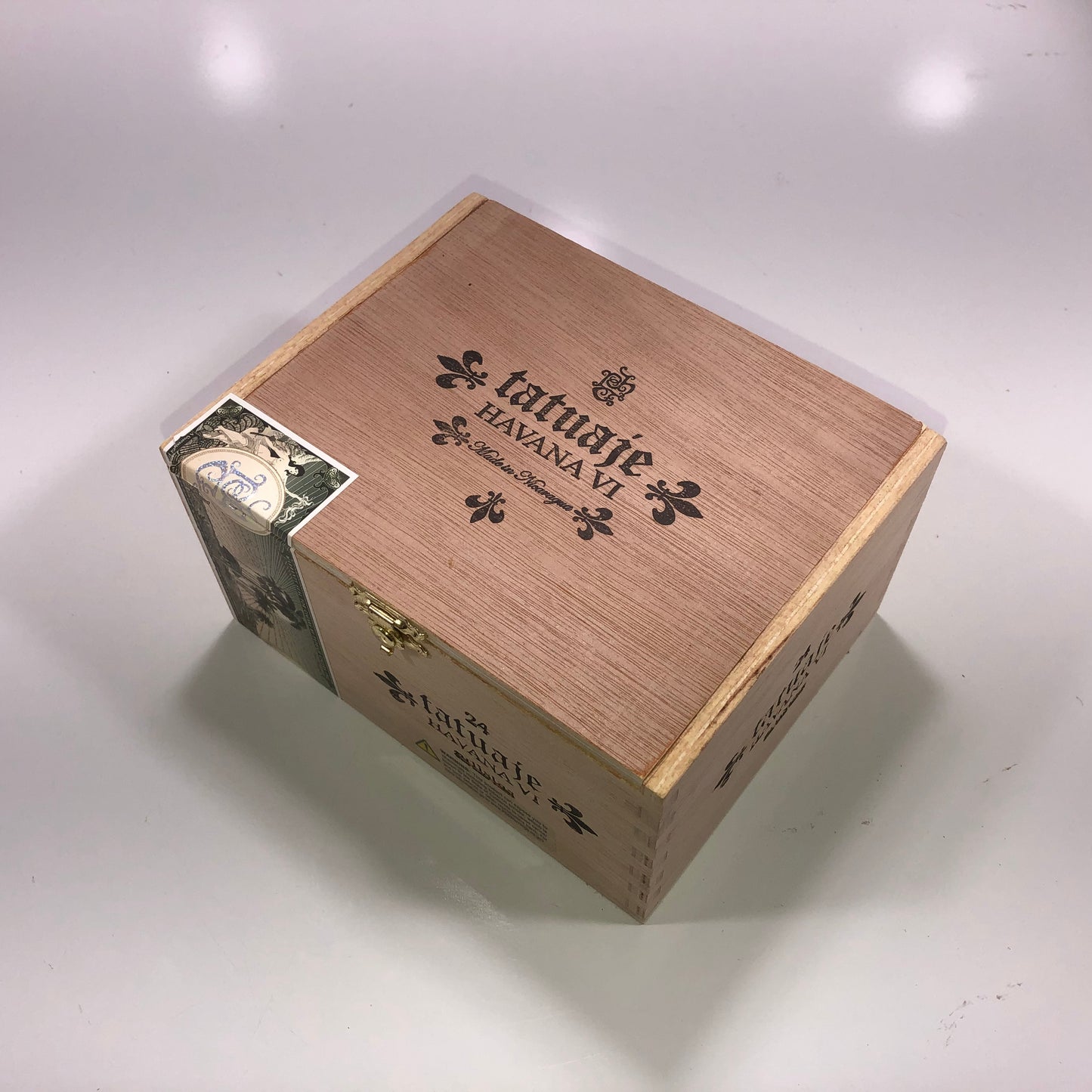 Tatuaje Artistas Empty Wooden Cigar Box 6.75x5.5x3.75