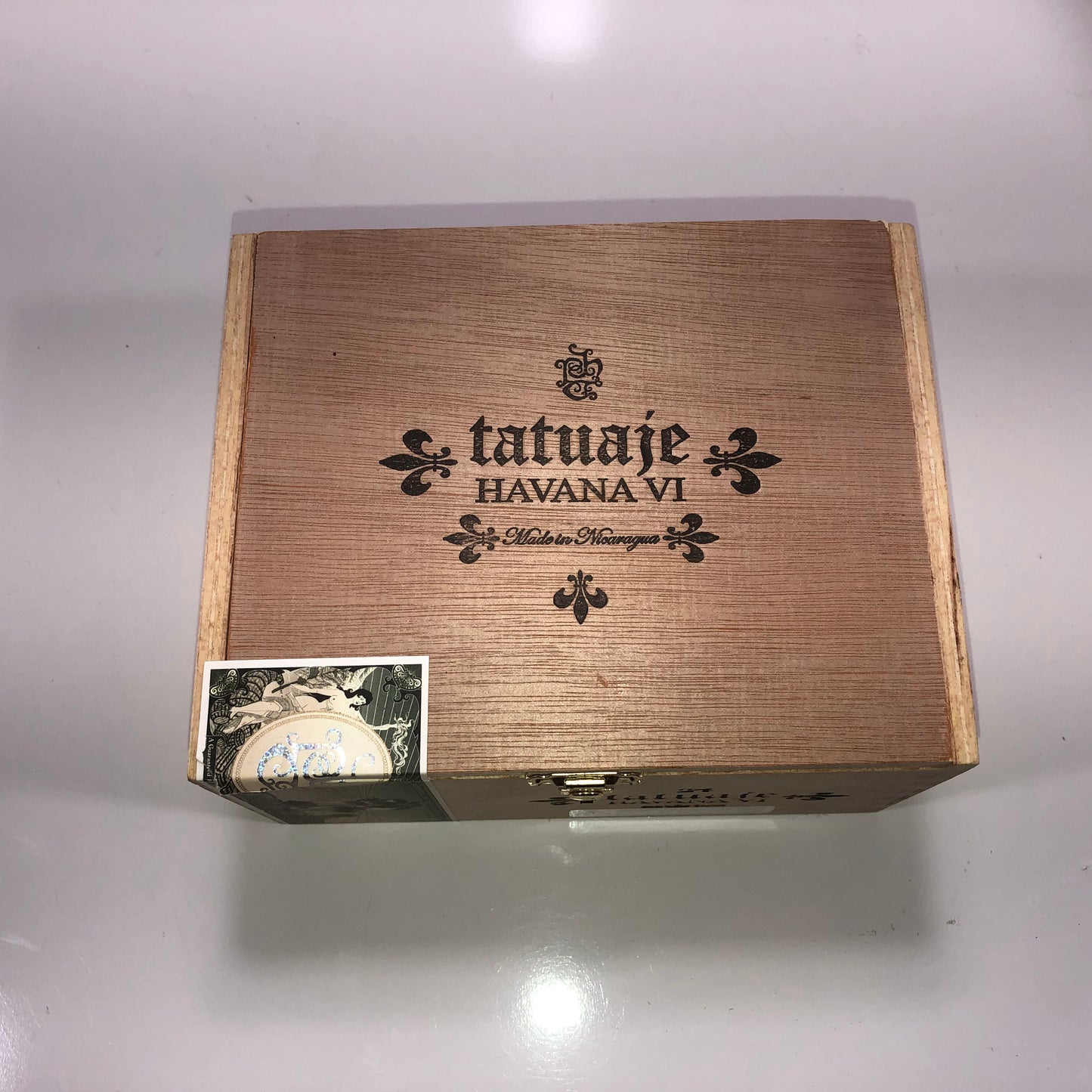 Tatuaje Artistas Empty Wooden Cigar Box 6.75x5.5x3.75