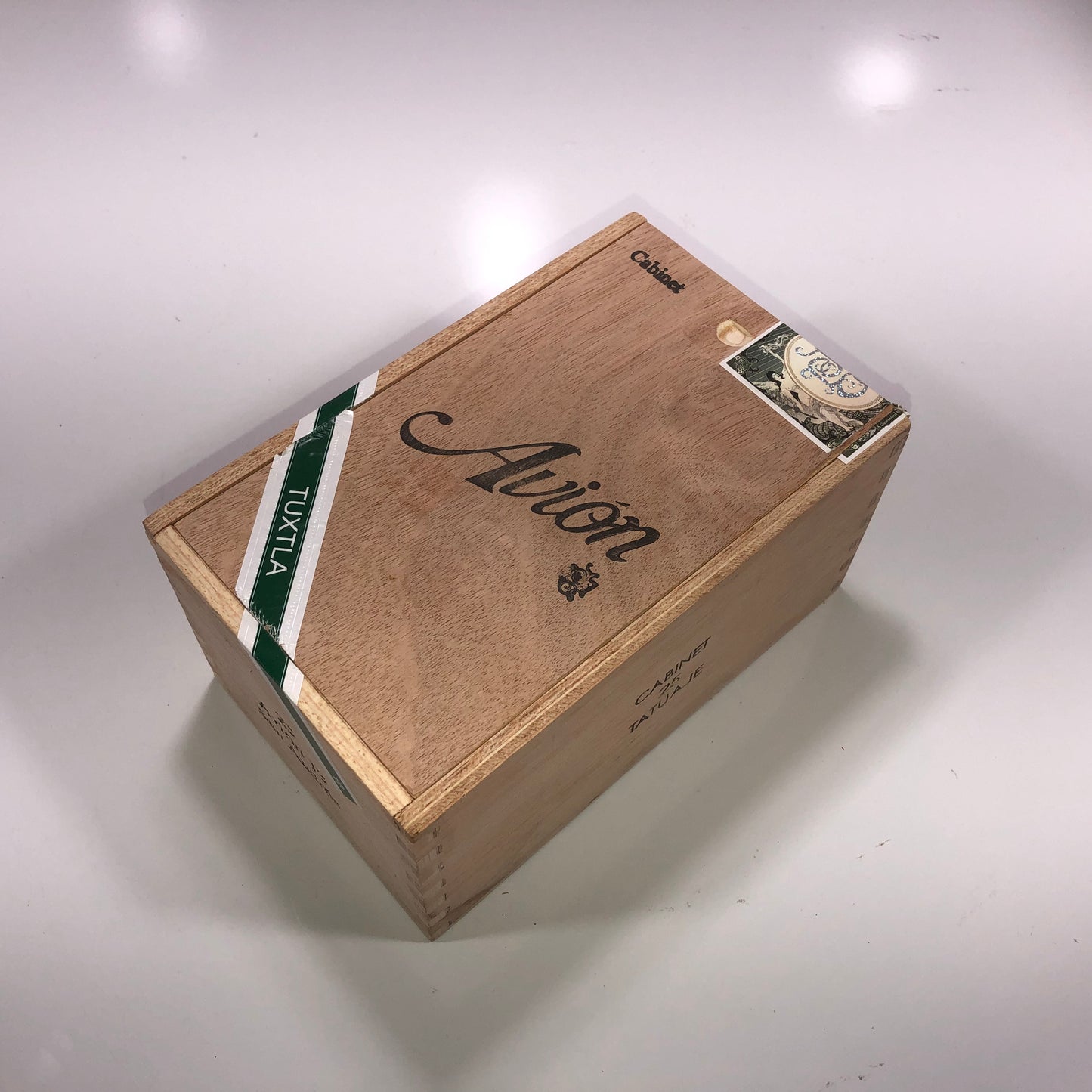 Tatuaje Tuxtla Avion 13 Empty Wooden Cigar Box 4.75x7.5x3.75