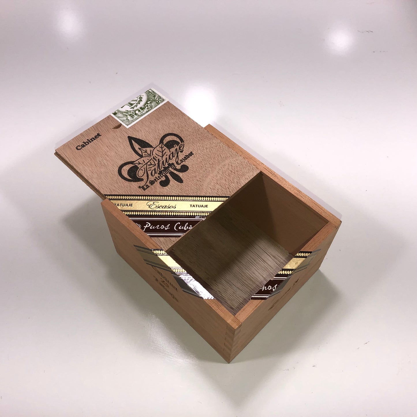 Tatuaje Cabinet Escasos N Empty Wooden Cigar Box 4.75x5.75x3.25