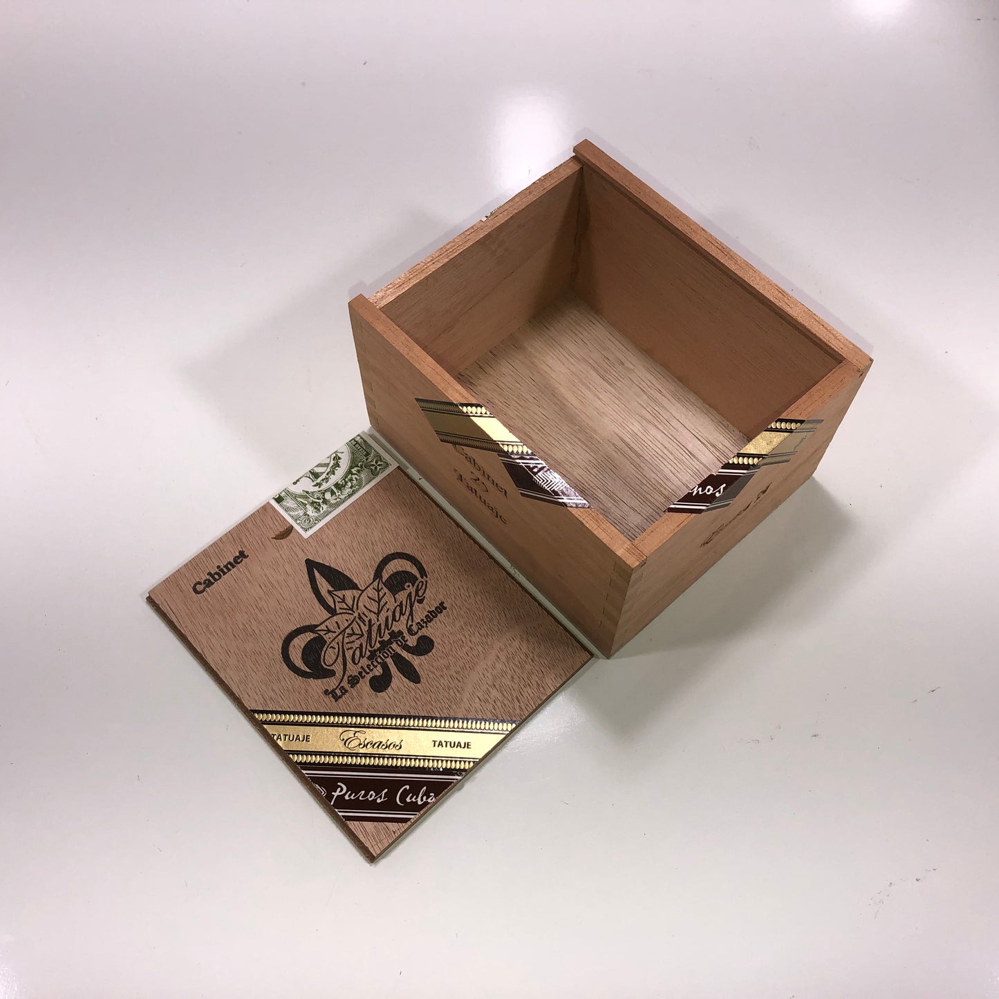 Tatuaje Cabinet Escasos N Empty Wooden Cigar Box 4.75x5.75x3.25