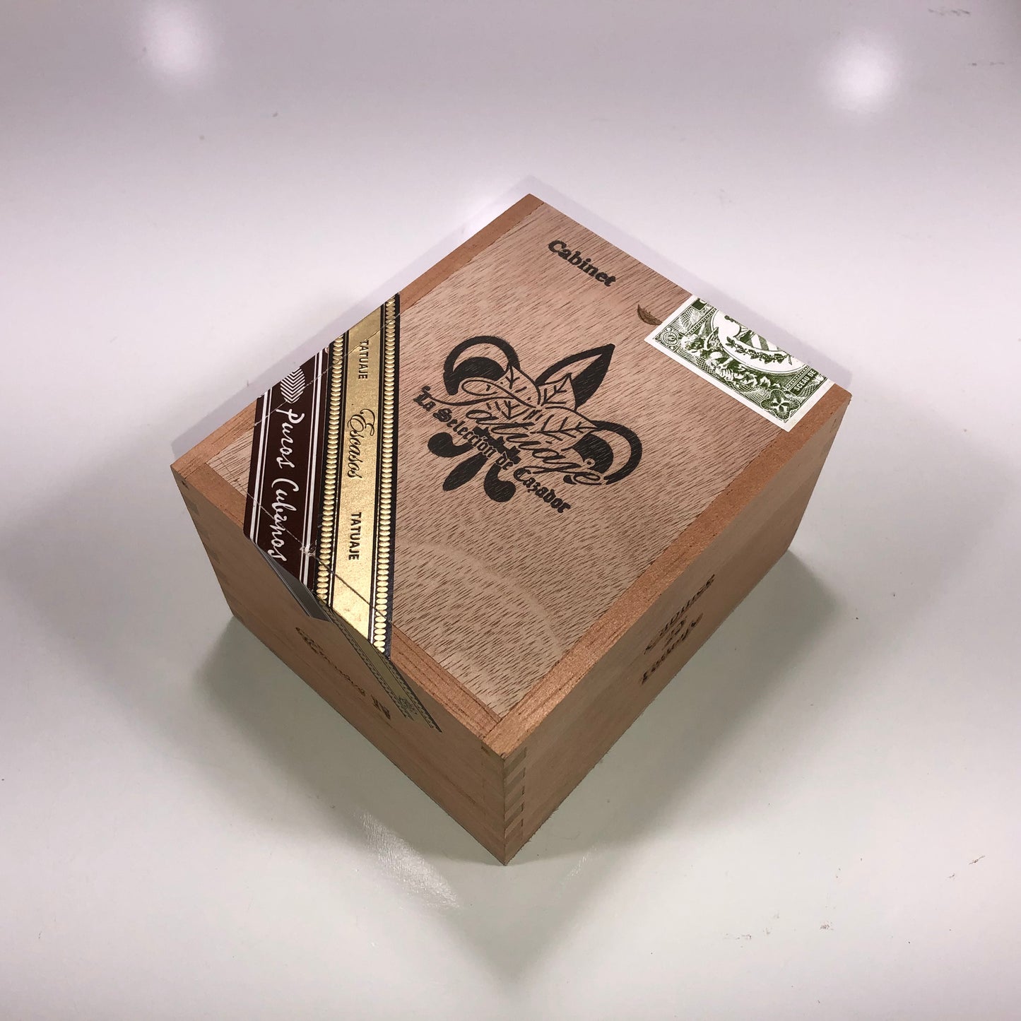 Tatuaje Cabinet Escasos N Empty Wooden Cigar Box 4.75x5.75x3.25