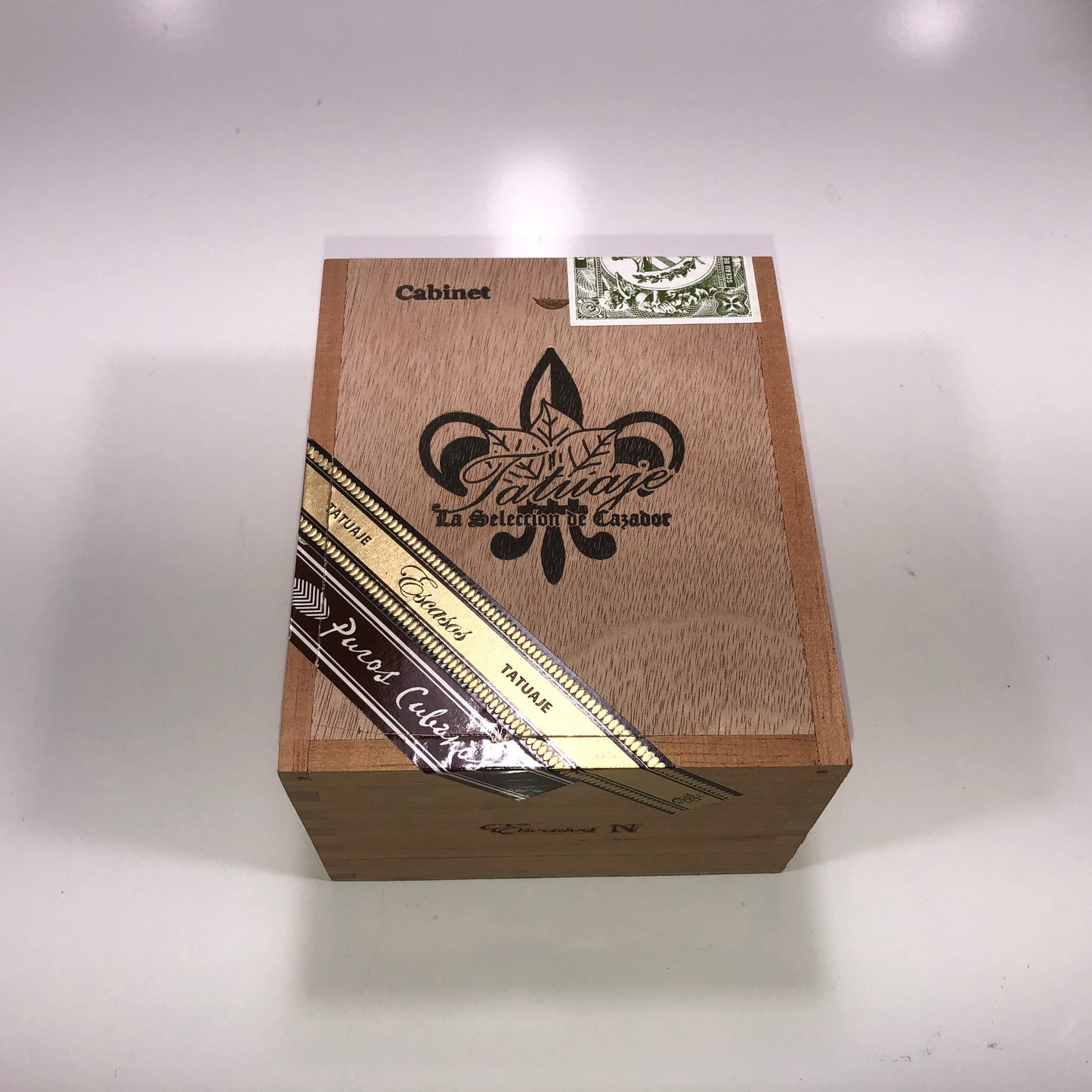 Tatuaje Cabinet Escasos N Empty Wooden Cigar Box 4.75x5.75x3.25