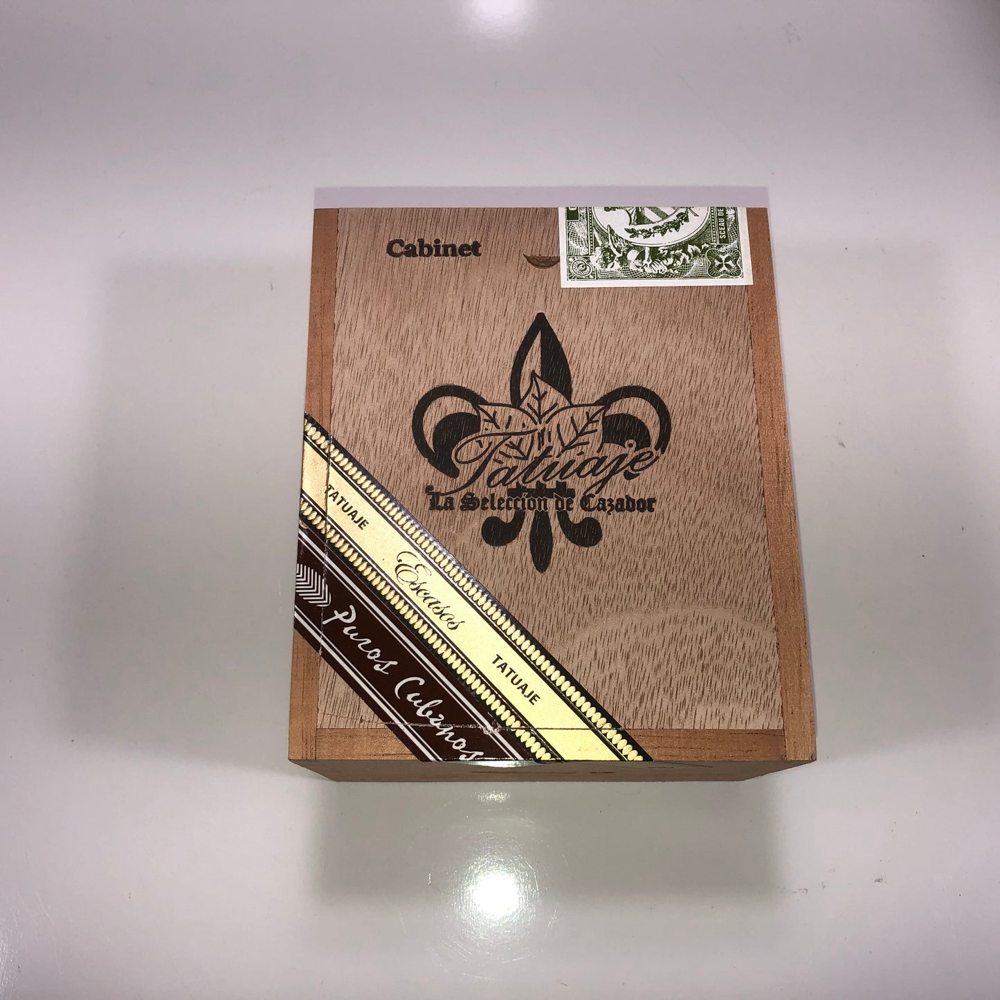 Tatuaje Cabinet Escasos N Empty Wooden Cigar Box 4.75x5.75x3.25