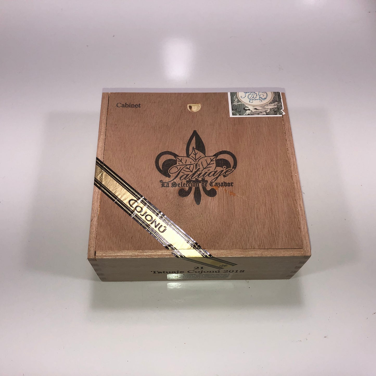 Tatuaje Cojonu 2018 Empty Wooden Cigar Box 6.75x6.25x2.75