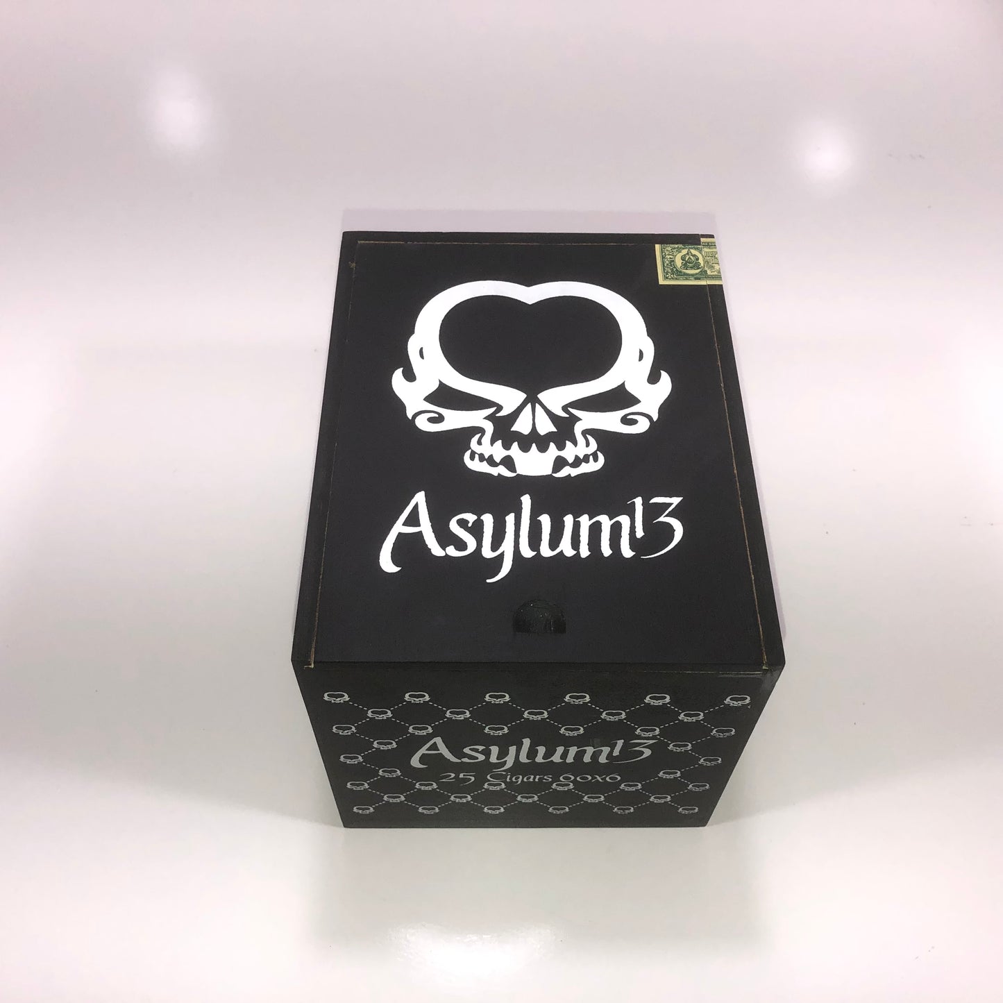 Asylum 13 6x60 Empty Wooden Cigar Box 5.25x6.75x5.25