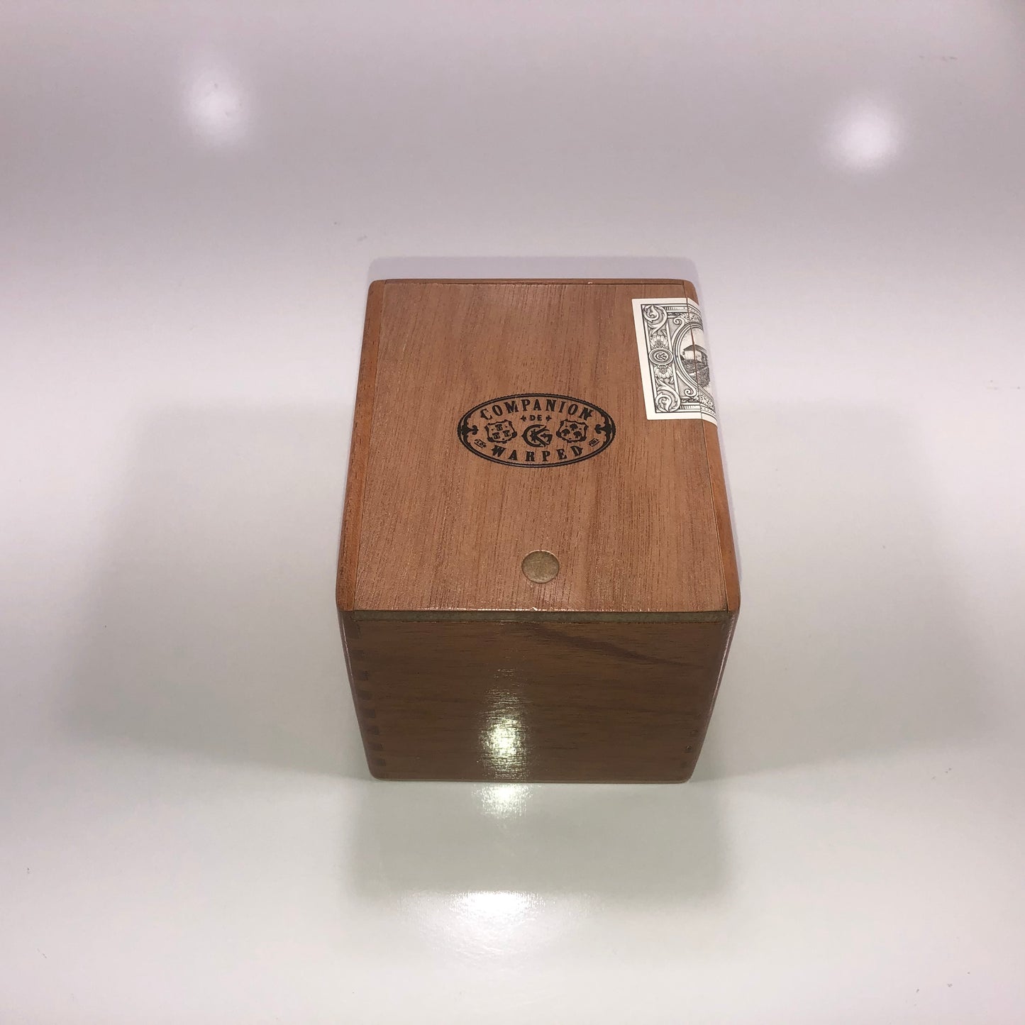 Warped Cigars Rothschild Empty Wooden Cigar Box 4.25x5.25x4.25