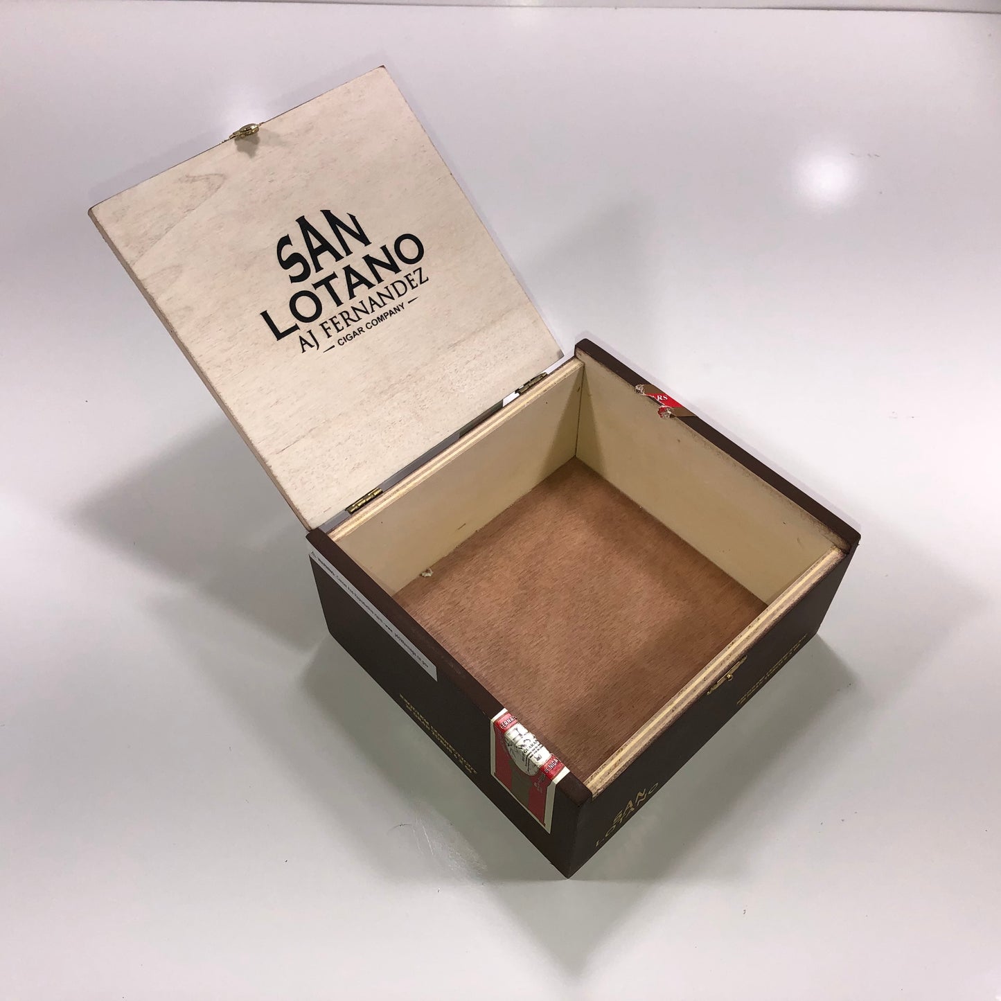 Aj Fernandez San Lotano Connecticut Toro Empty Wooden Cigar Box 7.25x6.75x3.25