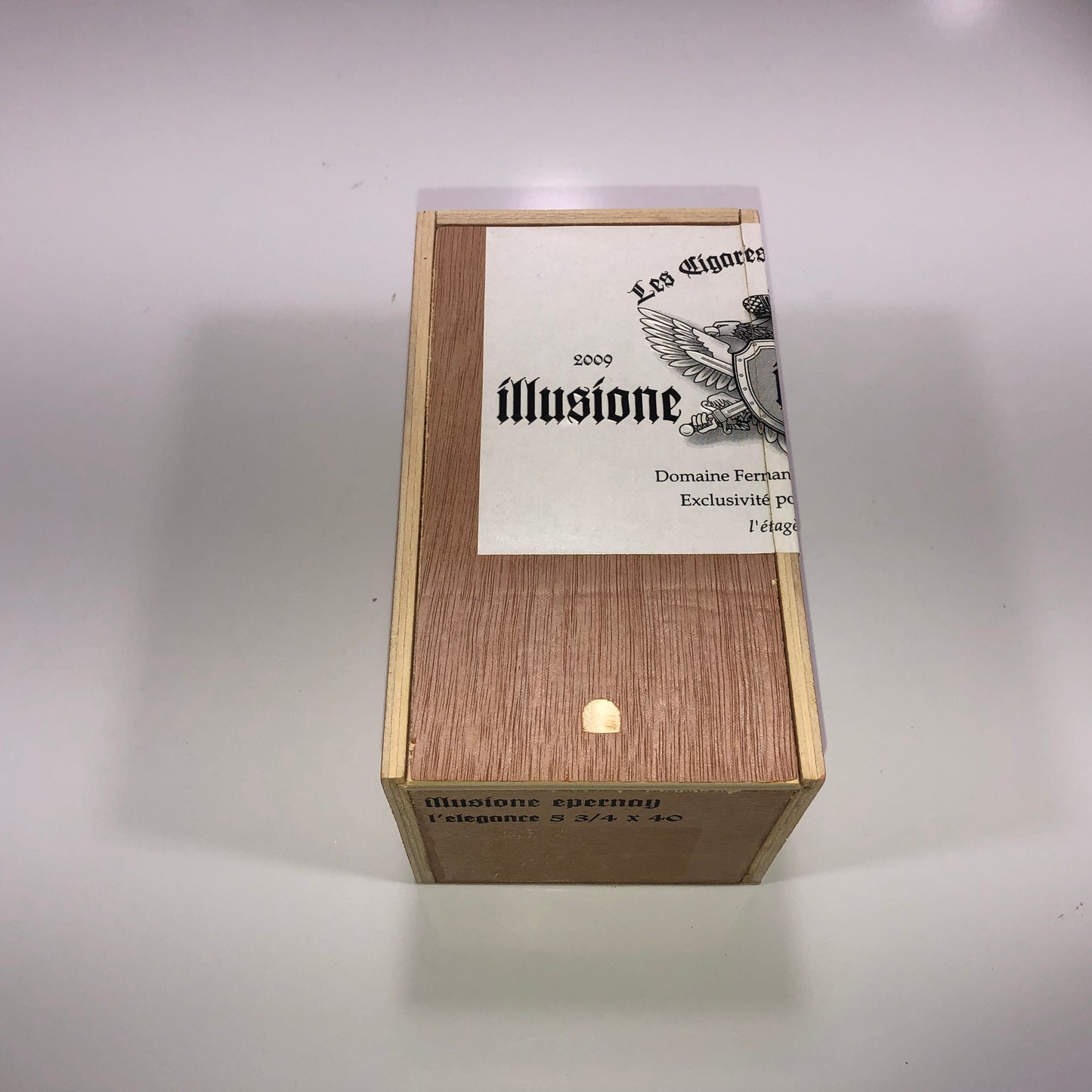 Illusione Epernay L'Elegance Empty Wooden Cigar Box 3.75x6.5x3.5