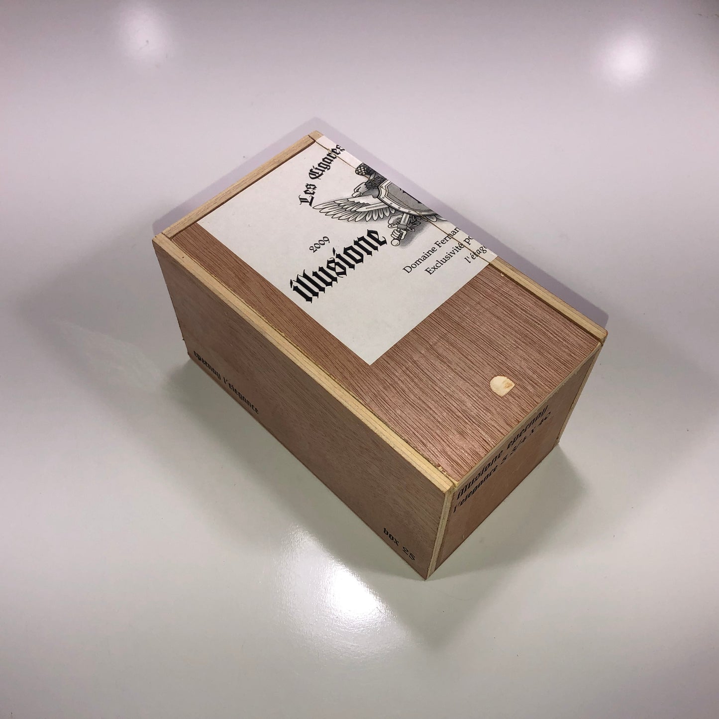 Illusione Epernay L'Elegance Empty Wooden Cigar Box 3.75x6.5x3.5