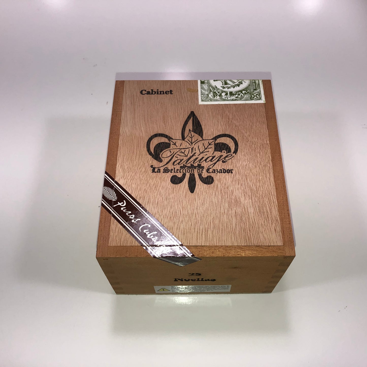 Tatuaje Cabinet Noellas Empty Wooden Cigar Box 4.75x5.75x3.5