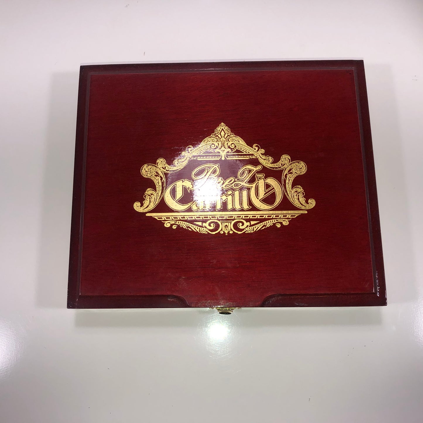 Ep Carrillo La Historia Parientes Empty Wooden Cigar Box 9.75x8.5x1.75