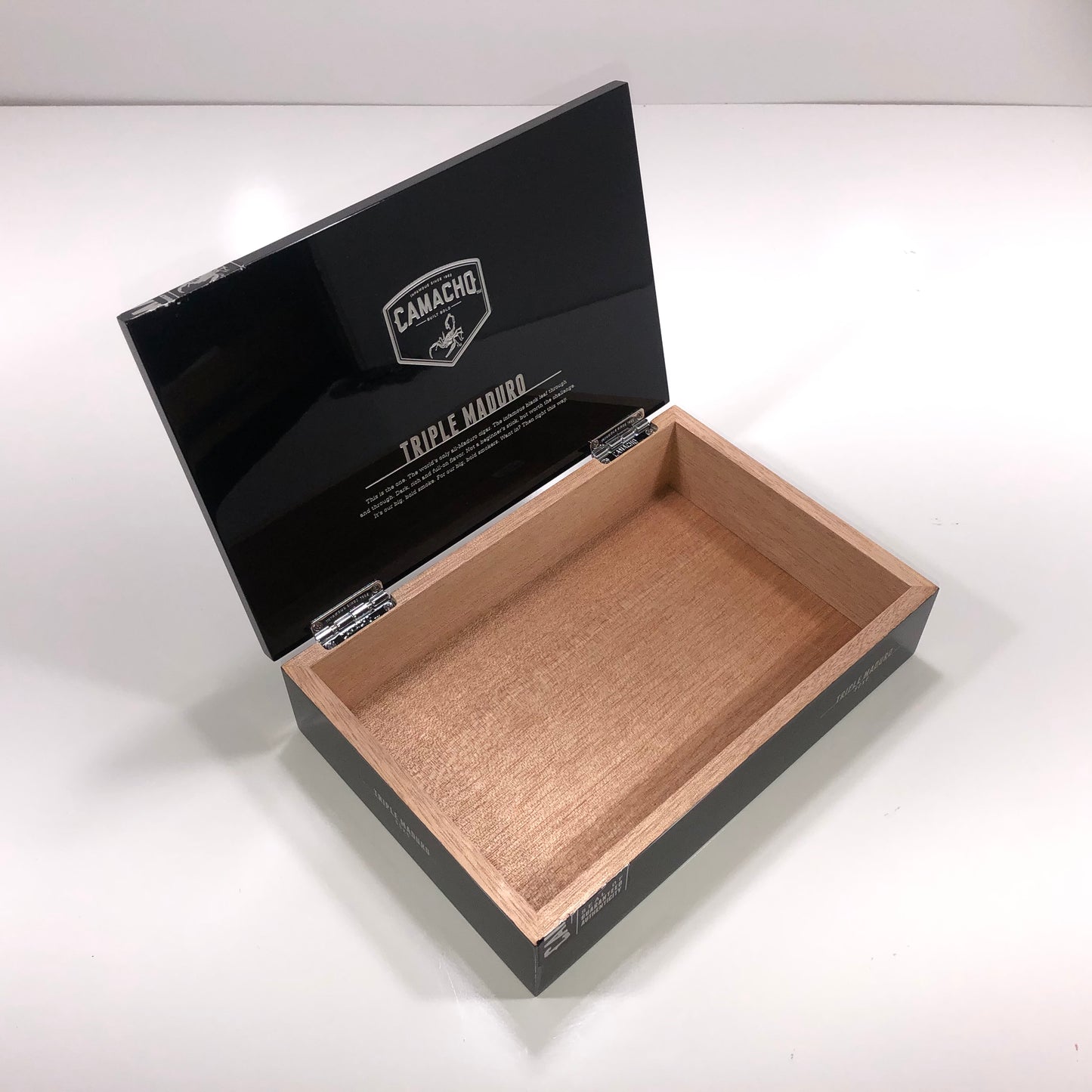 Camacho Triple Maduro Gordo Empty Wooden Cigar Box 10.25x7x2.5