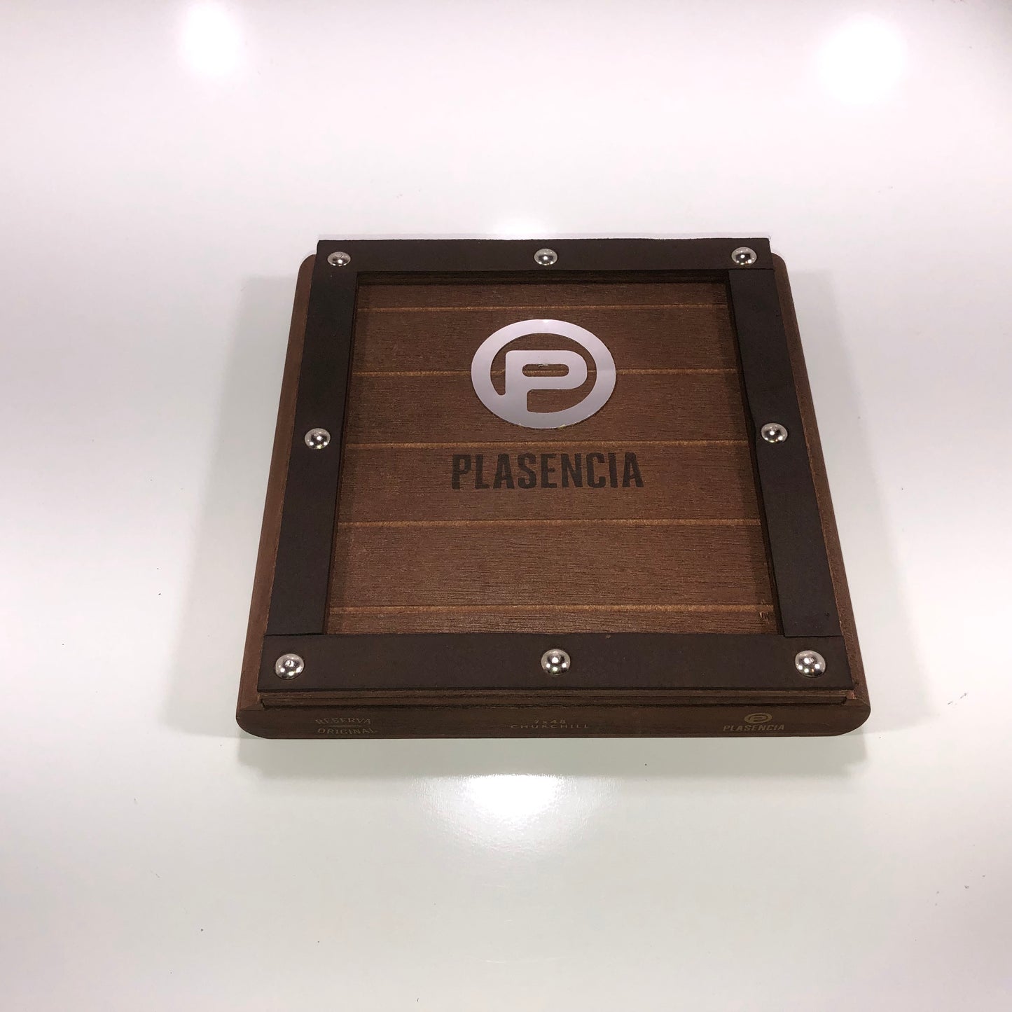 Plasencia Reserva Churchill Empty Wooden Cigar Box 8.5x8.25x1.5