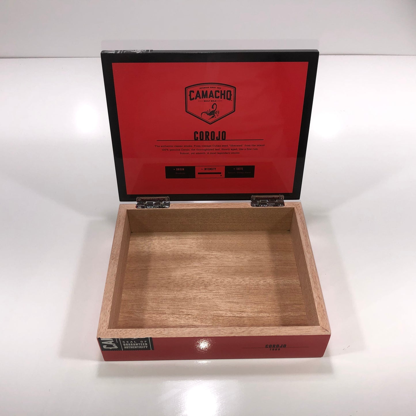 Camacho Corojo Toro Empty Wooden Cigar Box 8.75x7x2.25