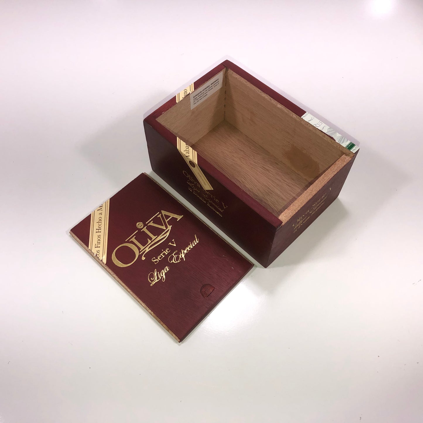 Oliva Serie V Double Robusto Empty Wooden Cigar Box 4x6x3