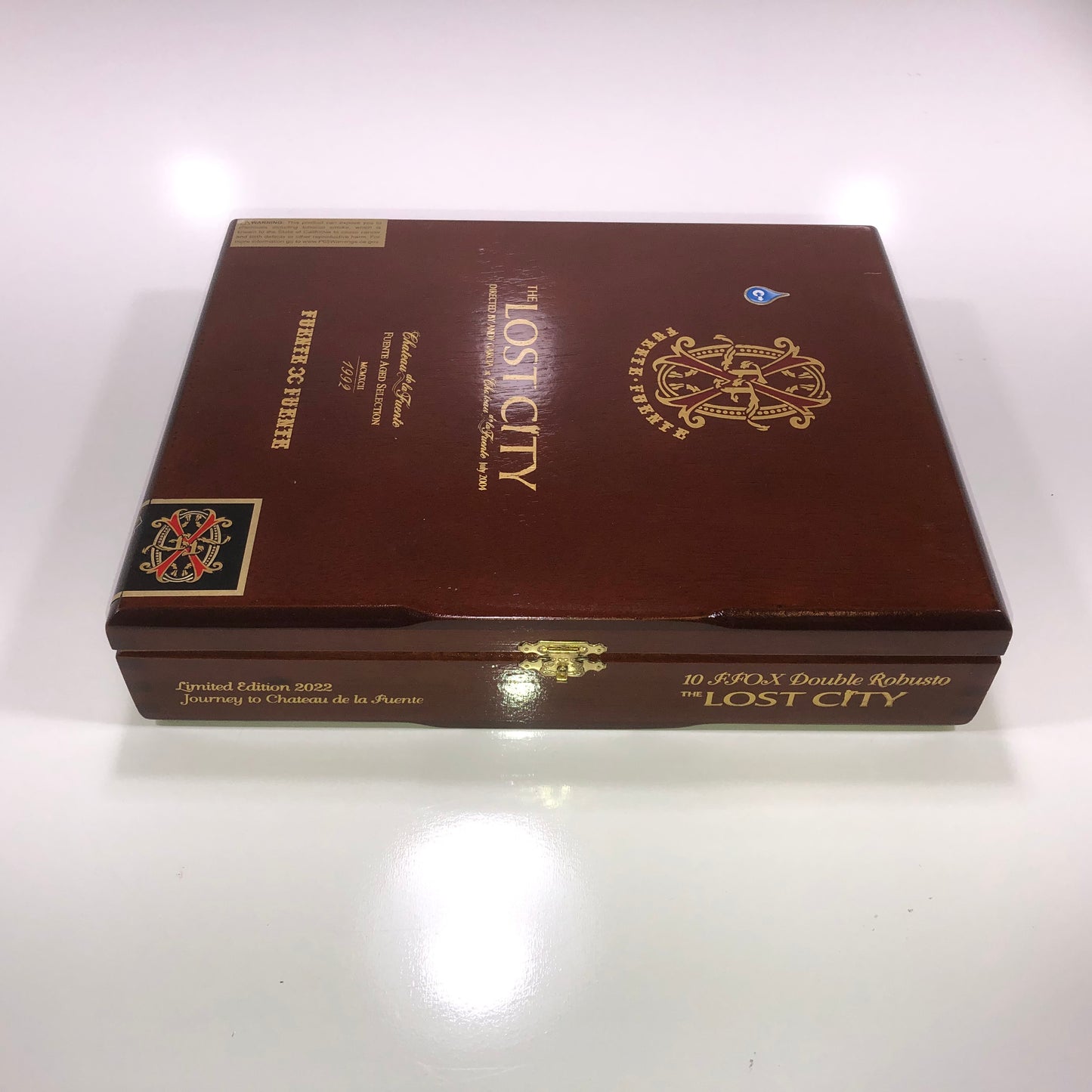 Arturo Fuente Opus X The Lost City Double Robusto Empty Wooden Cigar Box 8x10x2