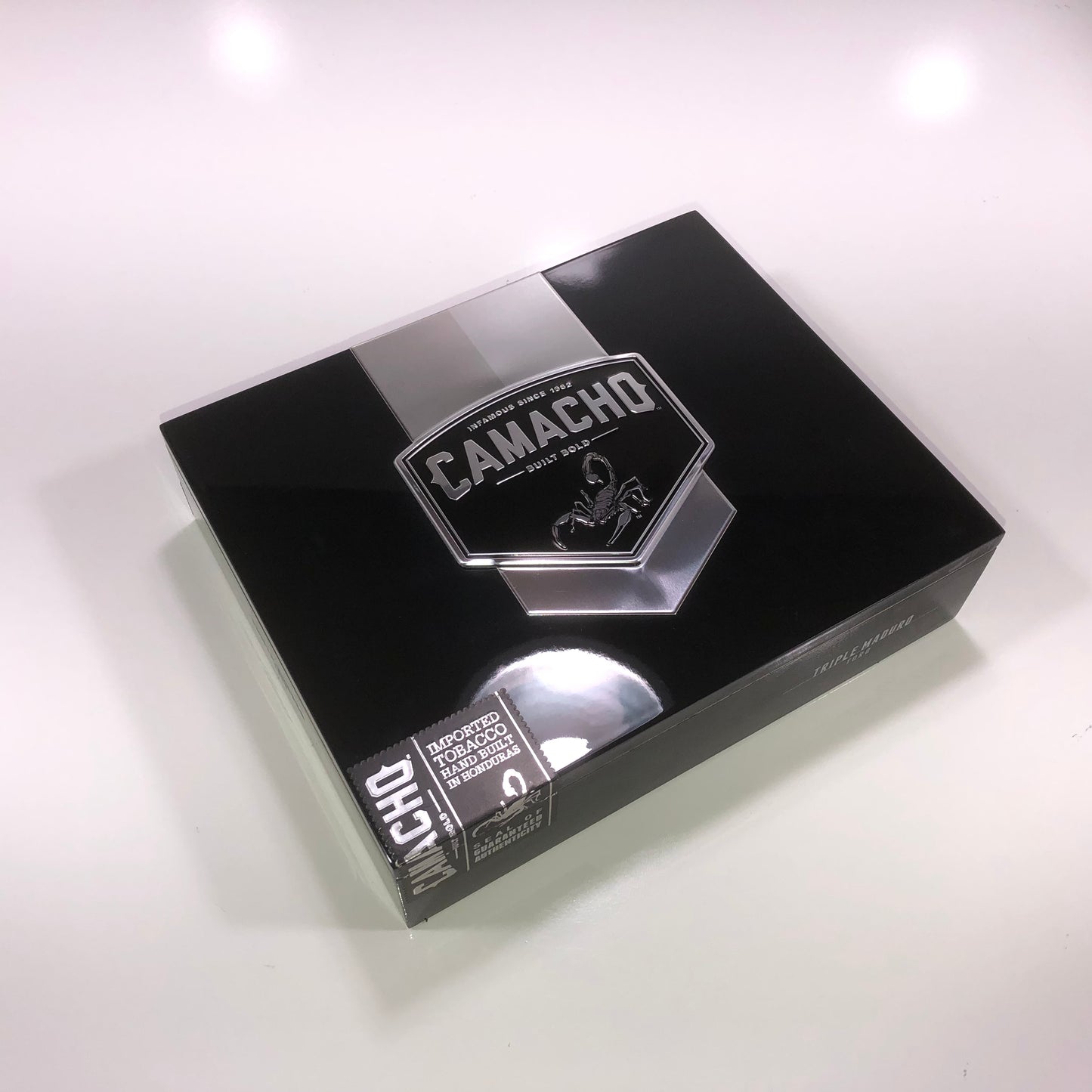 Camacho Triple Maduro Toro Empty Wooden Cigar Box 8.75x7x2.25