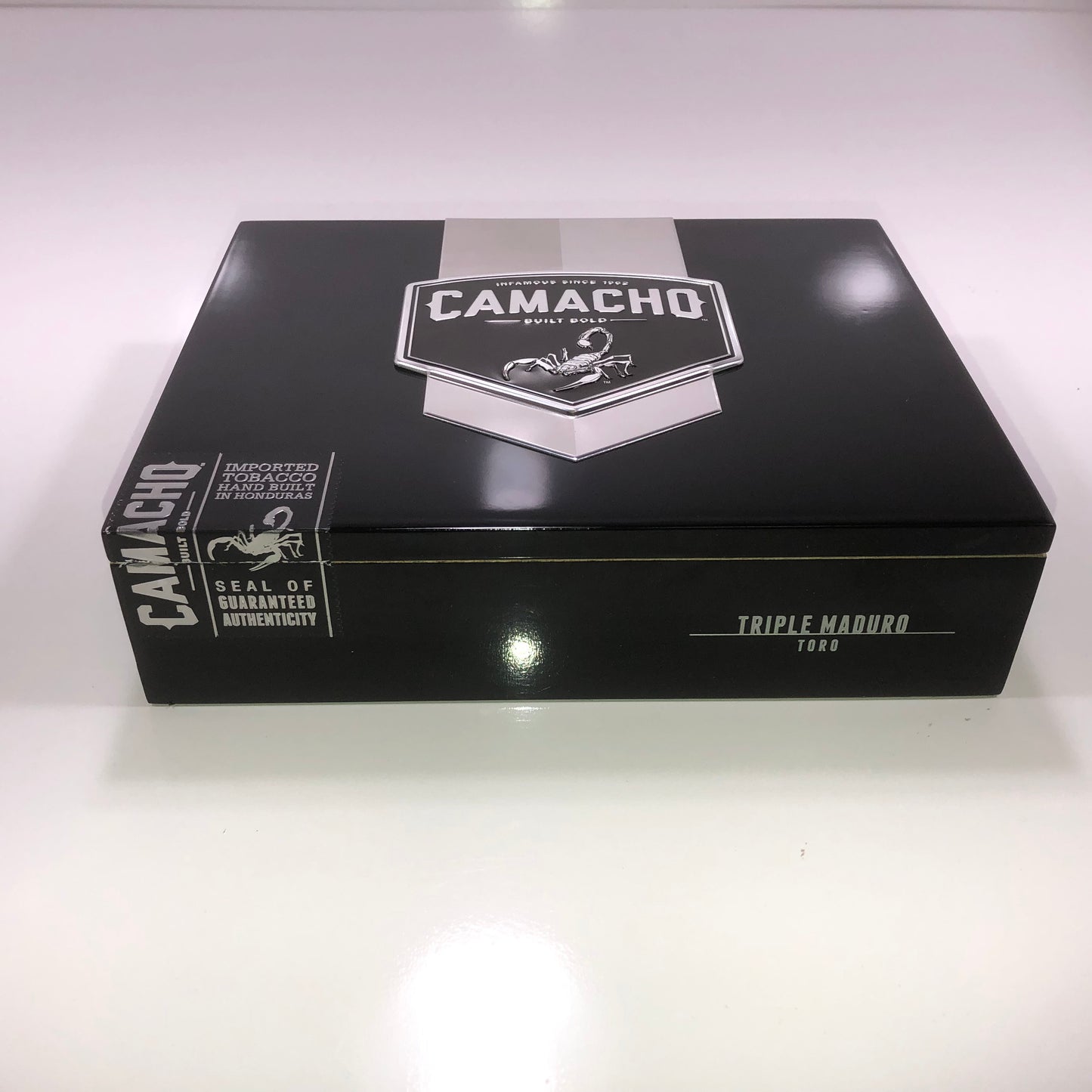 Camacho Triple Maduro Toro Empty Wooden Cigar Box 8.75x7x2.25