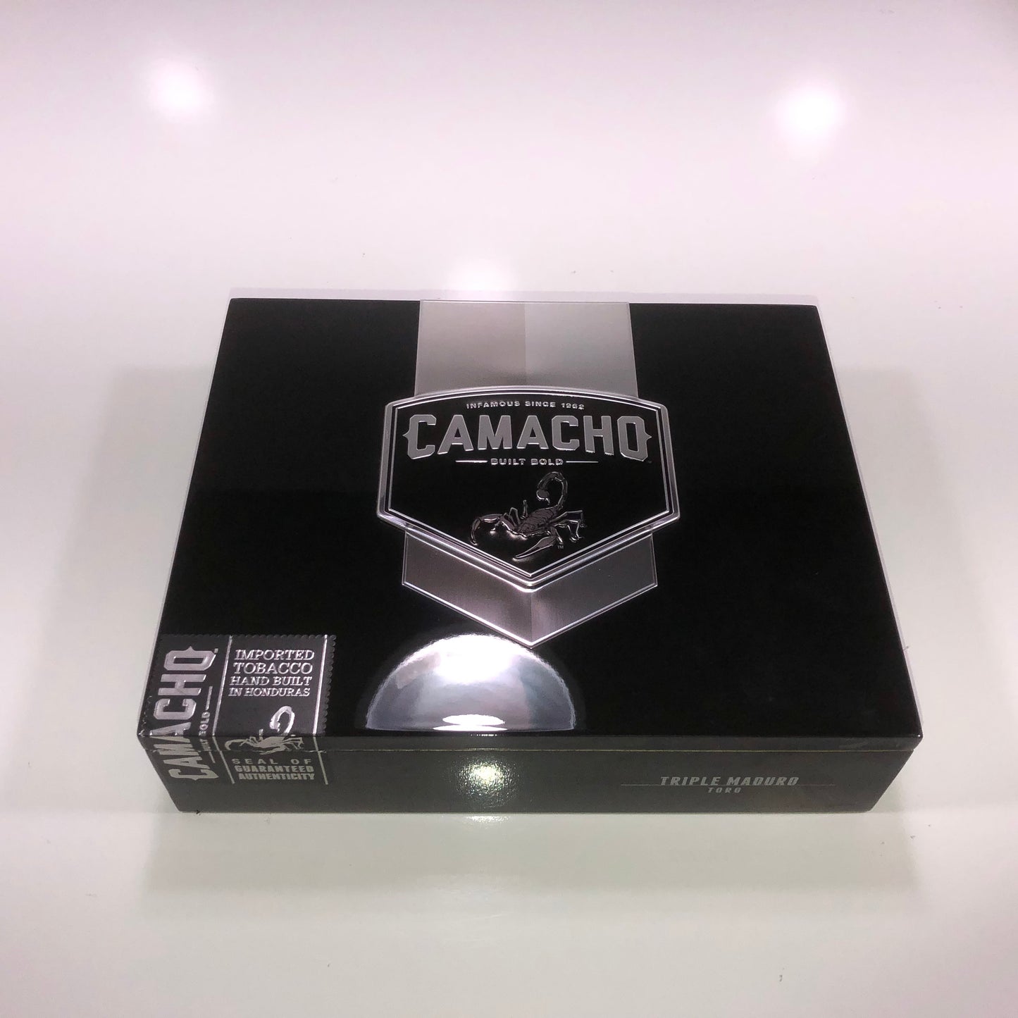 Camacho Triple Maduro Toro Empty Wooden Cigar Box 8.75x7x2.25