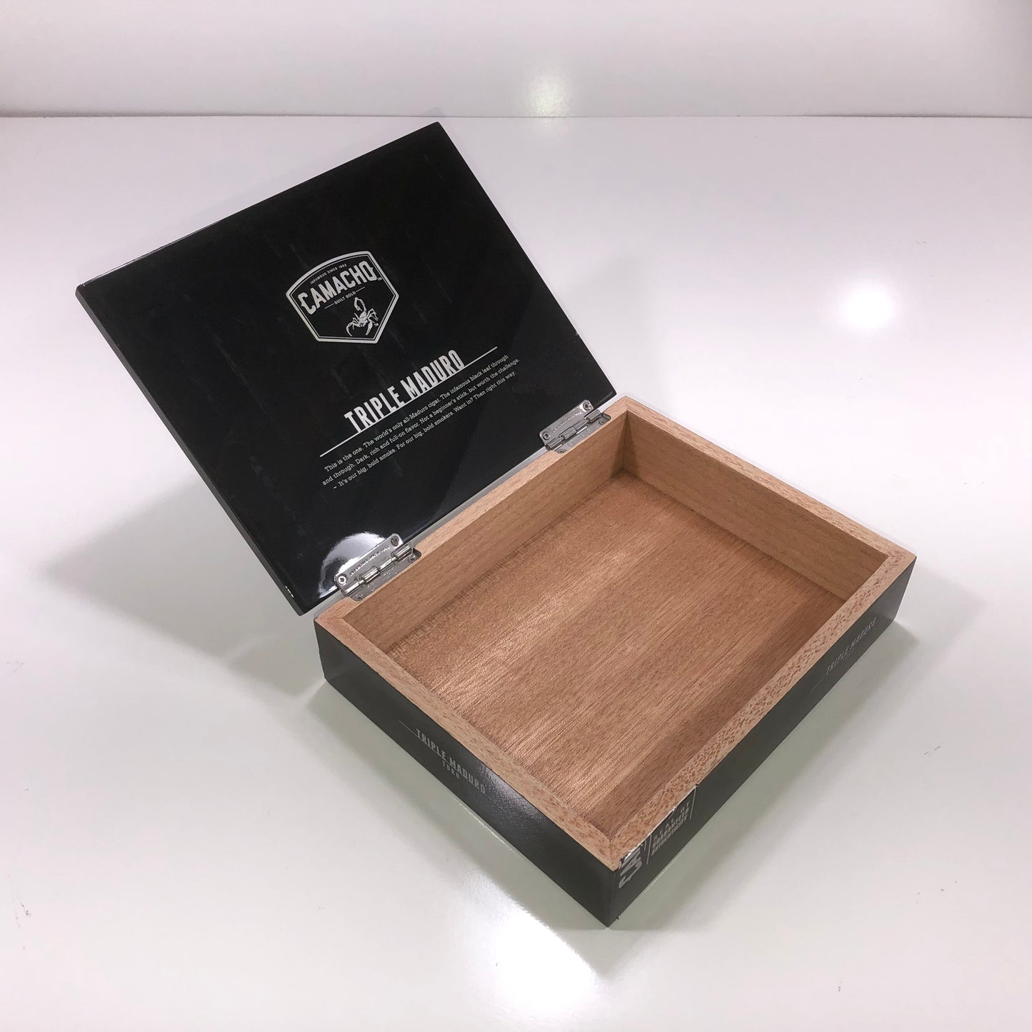 Camacho Triple Maduro Toro Empty Wooden Cigar Box 8.75x7x2.25