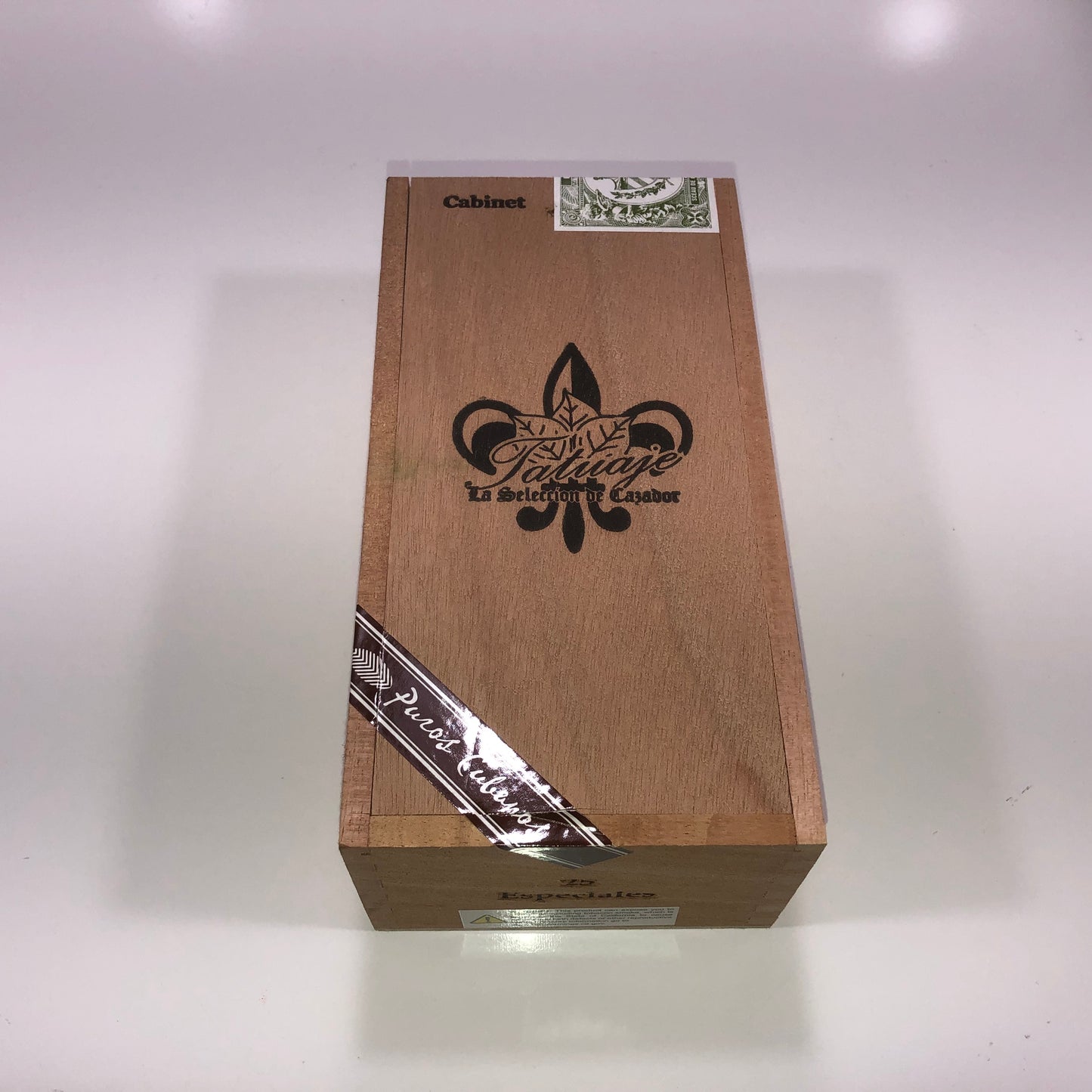 Tatuaje Cabinet Especiales Empty Wooden Cigar Box 4.25x8.5x3