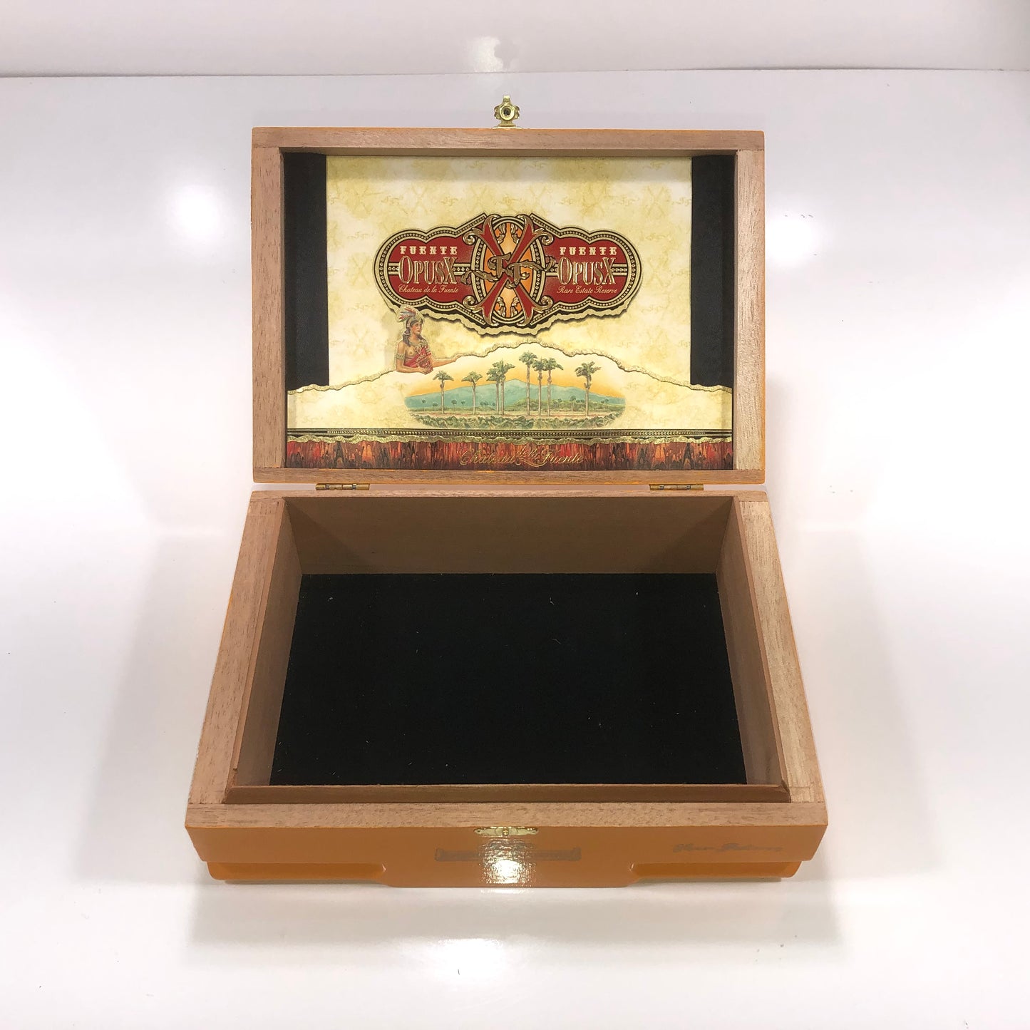 Arturo Fuente Opus X Super Belicoso Empty Wooden Cigar Box 9.75x6.75x3