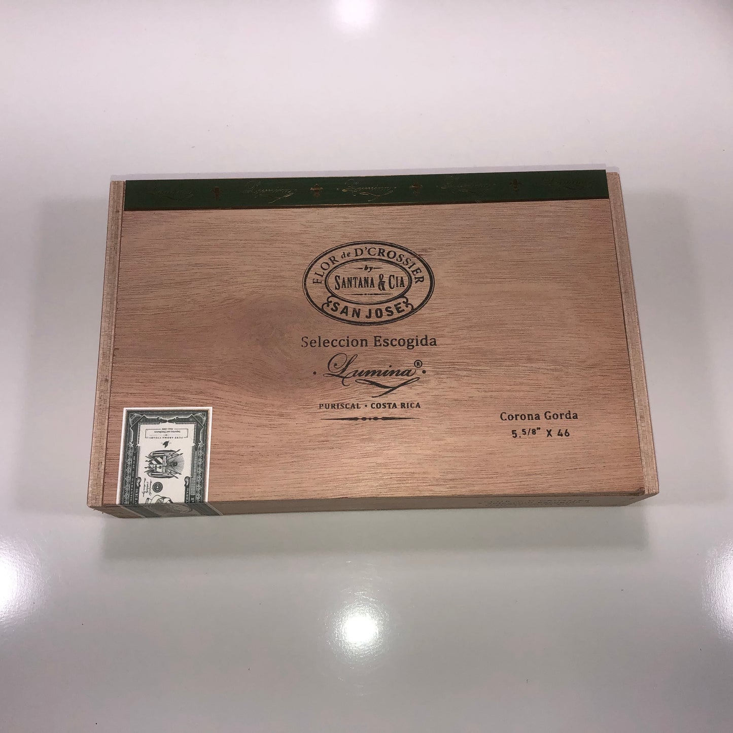 Flor De D'Crossier Corona Gorda Empty Wooden Cigar Box 10x6.25x2