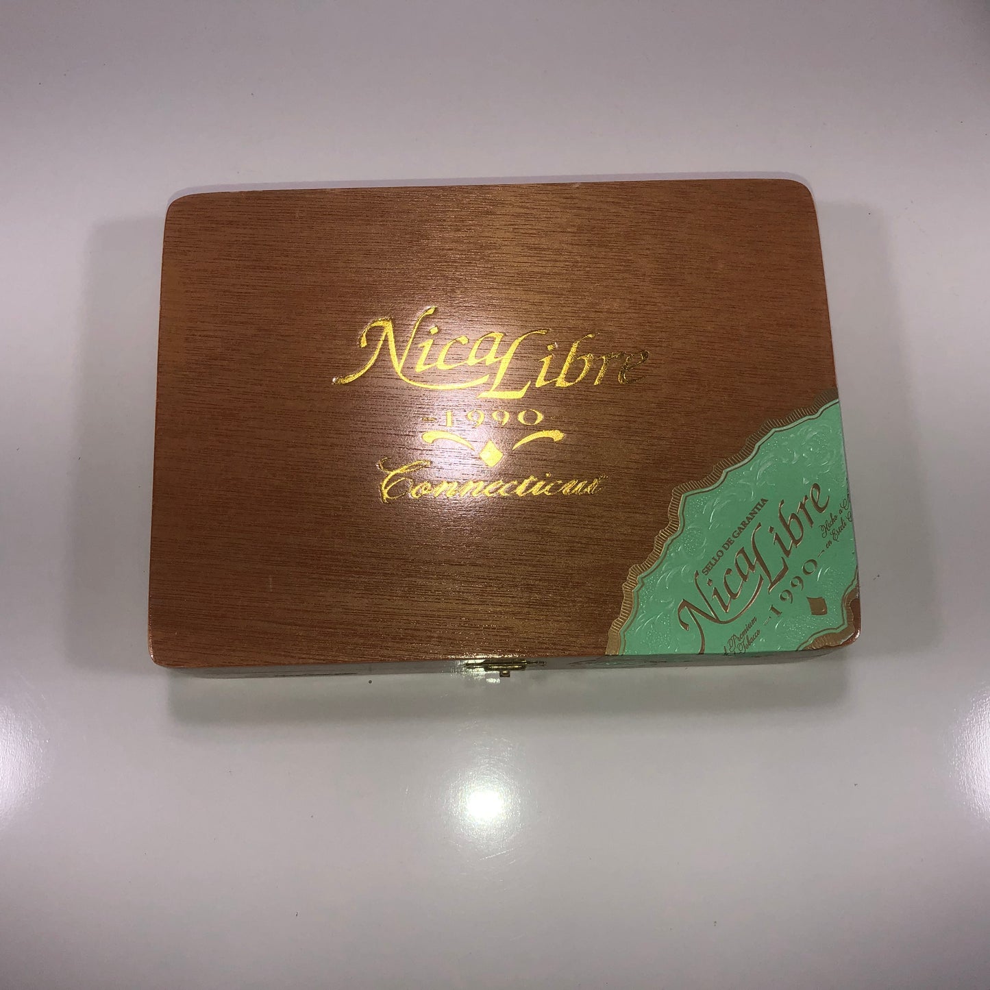 Nica Libre Robusto Empty Wooden Cigar Box 8.5x6.25x1.75