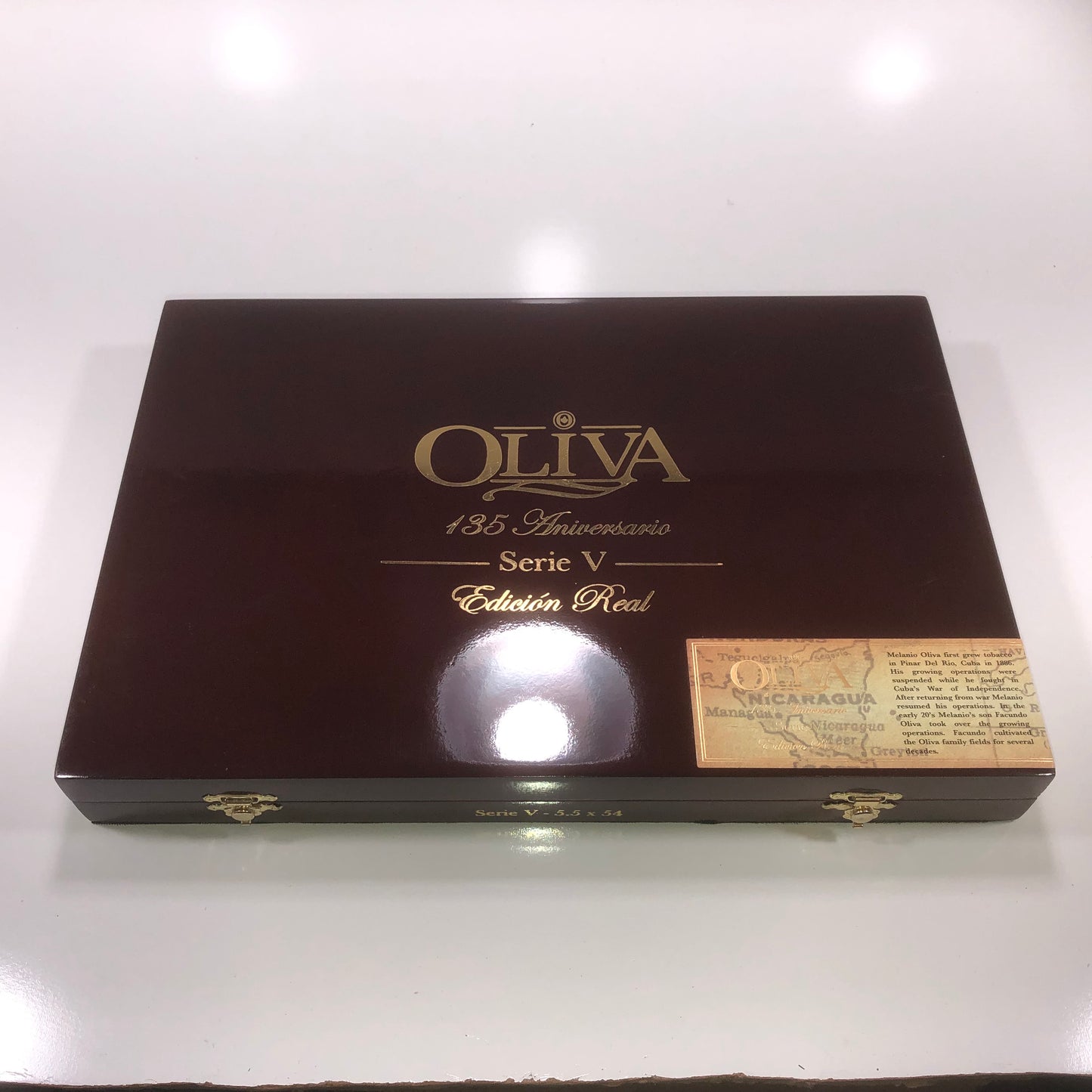 Oliva 135th Aniversario Empty Wooden Cigar Box 13.25x9x1.75 (1)