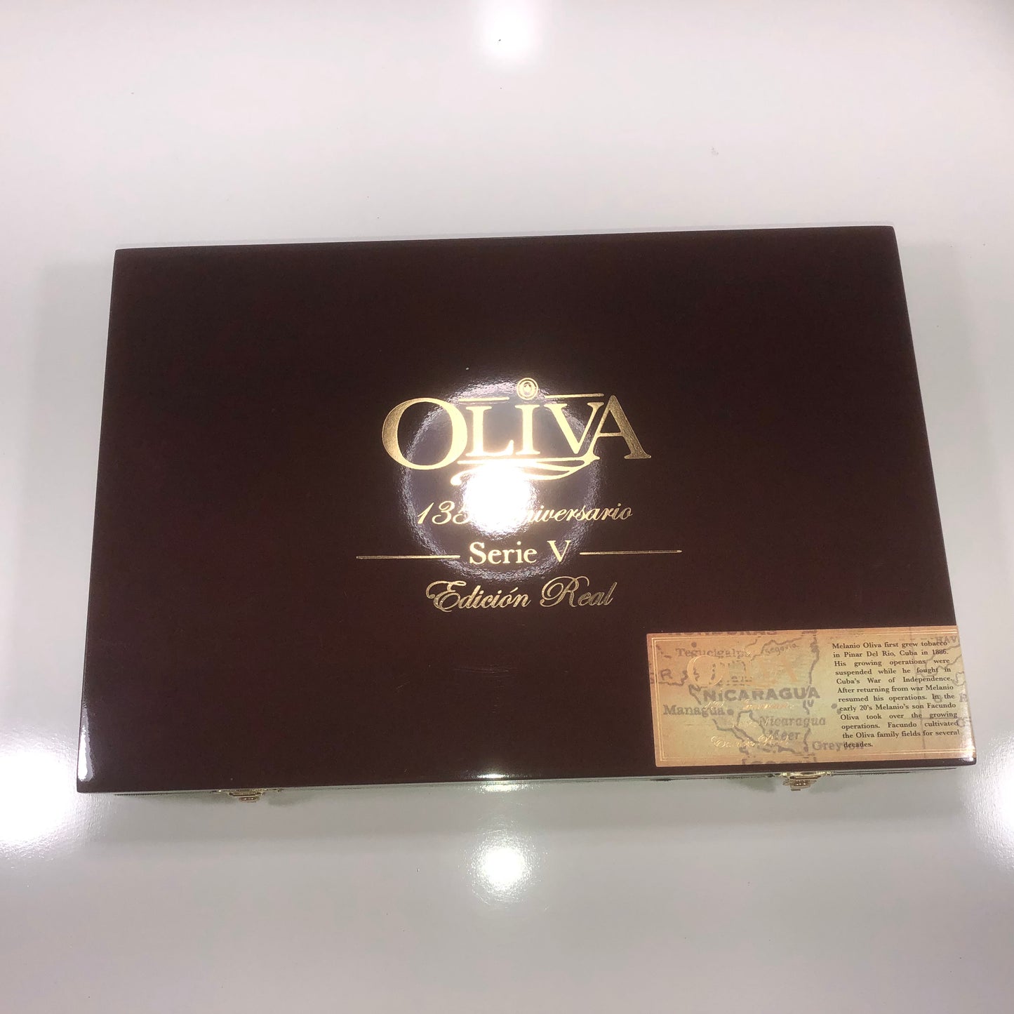 Oliva 135th Aniversario Empty Wooden Cigar Box 13.25x9x1.75 (1)