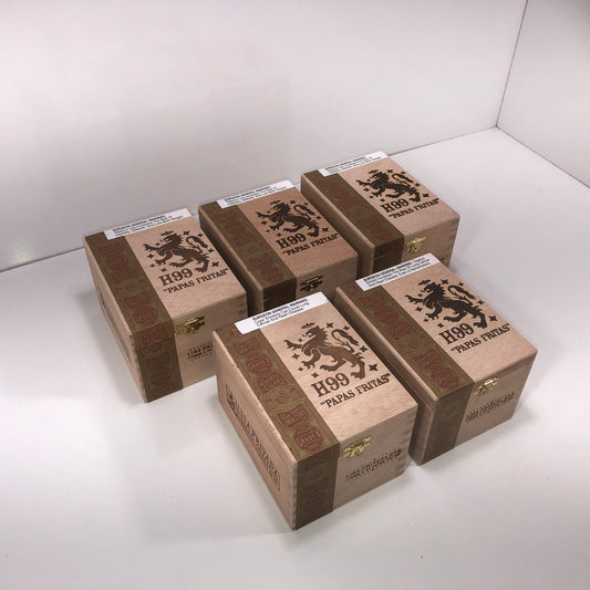 Lot of 5 Liga Privada Papas Fritas Empty Wooden Cigar Boxes 4.5x6x4 #105