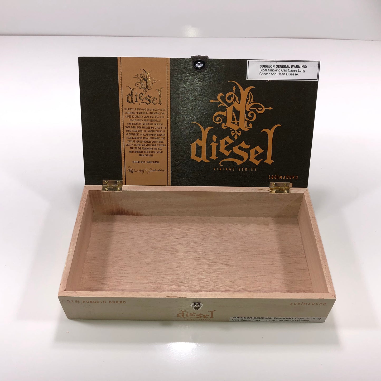 Diesel Vintage Series Robusto Empty Wooden Cigar Box 12x6.75x2.5 (1)