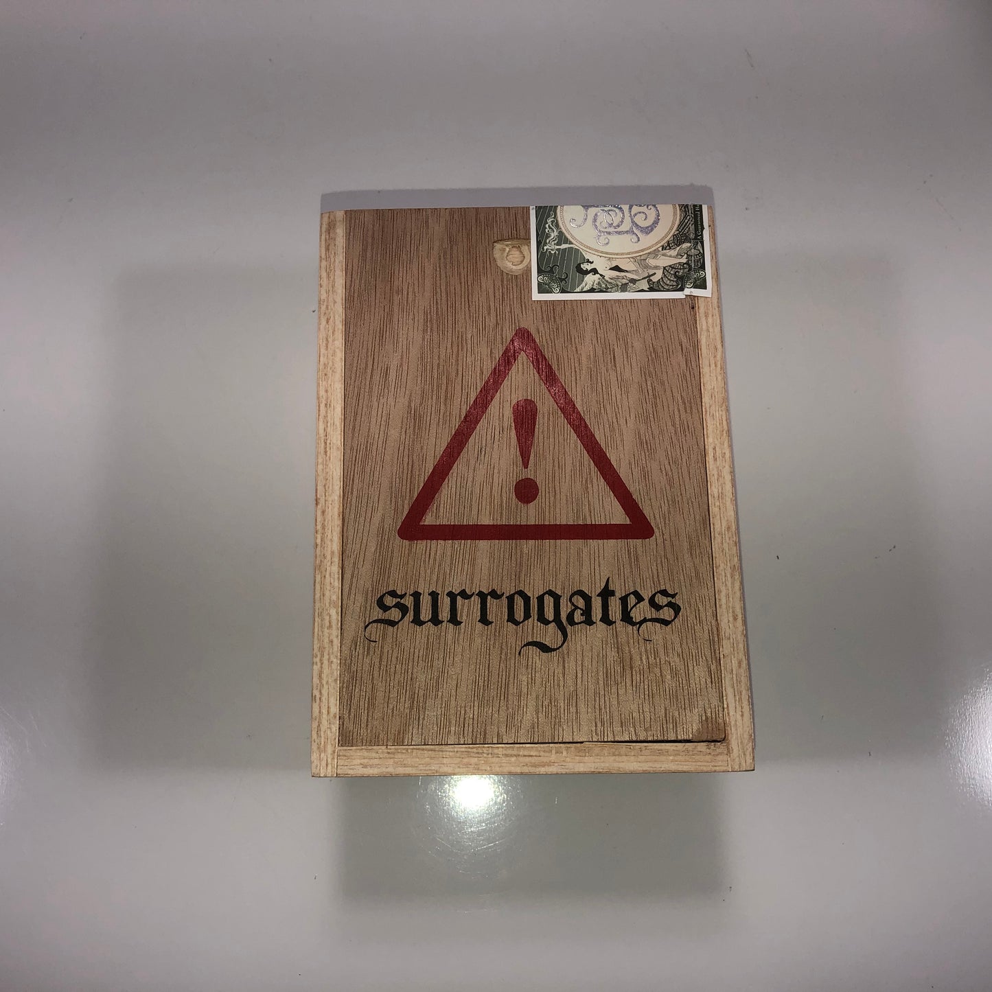 Surrogates Big Ten Empty Wooden Cigar Box 4.5x6.25x3.5