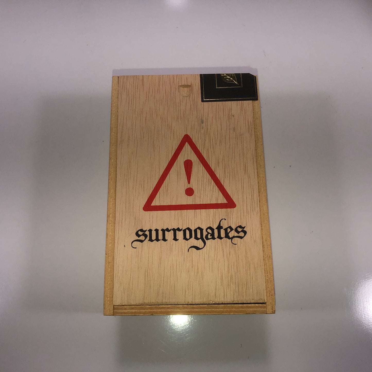 Surrogates SAM Empty Wooden Cigar Box 4.5x7.25x3.5