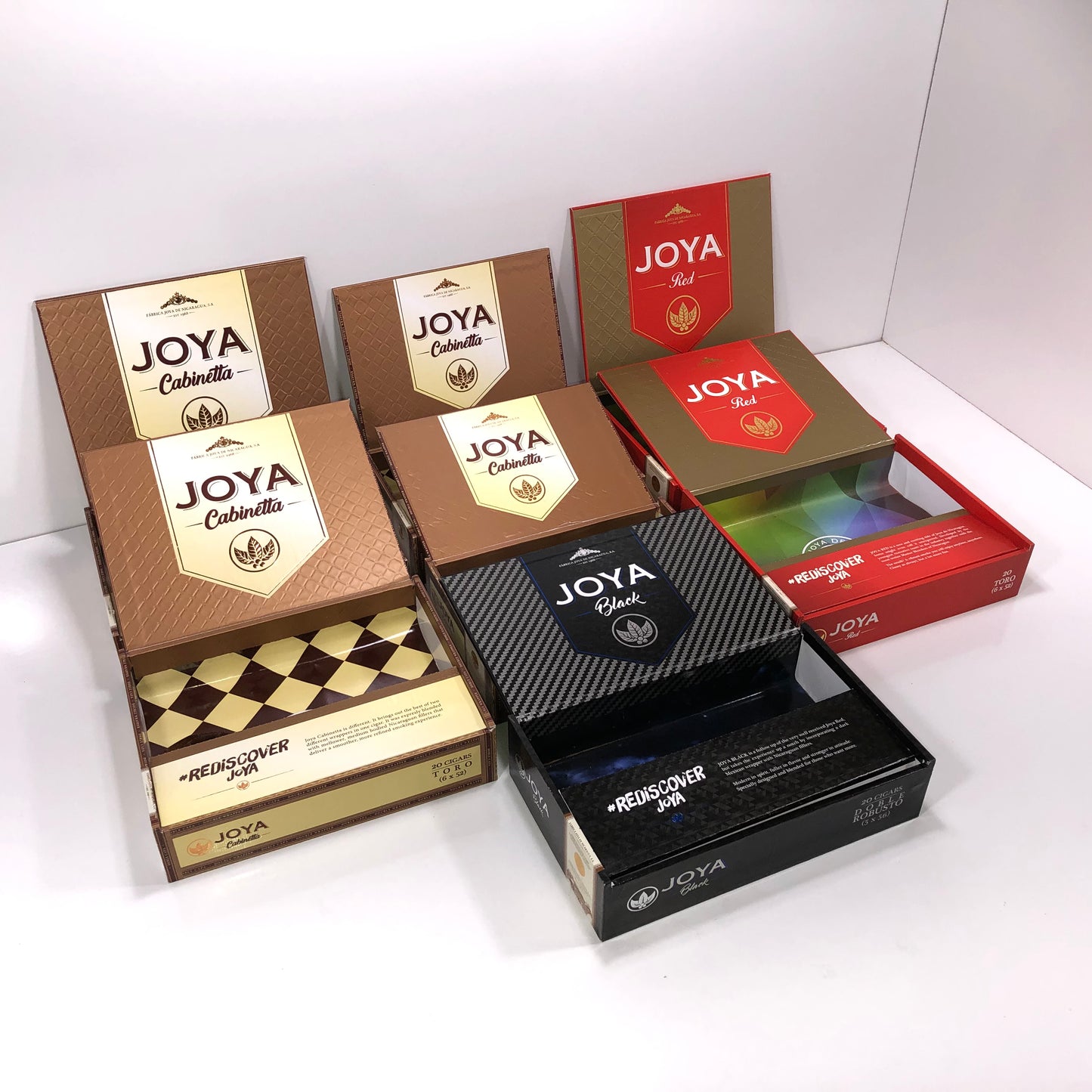 Lot of 7 Joya Empty Wooden Cigar Boxes #51