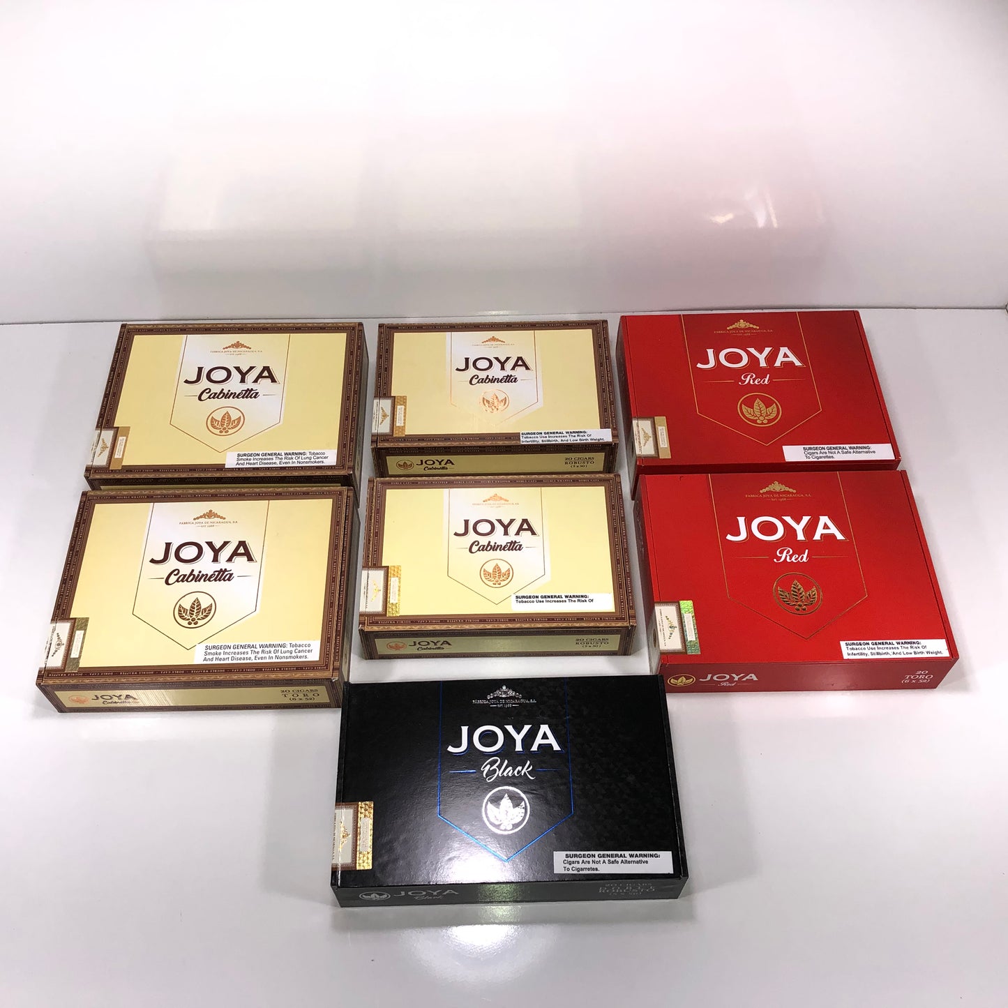 Lot of 7 Joya Empty Wooden Cigar Boxes #51