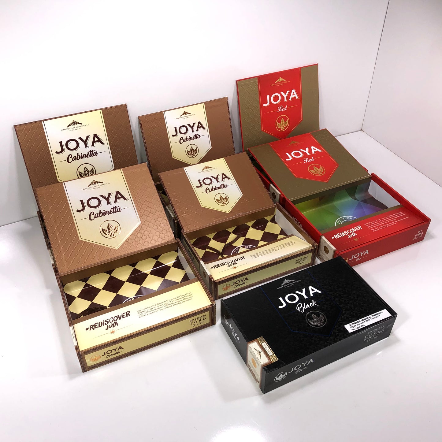 Lot of 7 Joya Empty Wooden Cigar Boxes #51