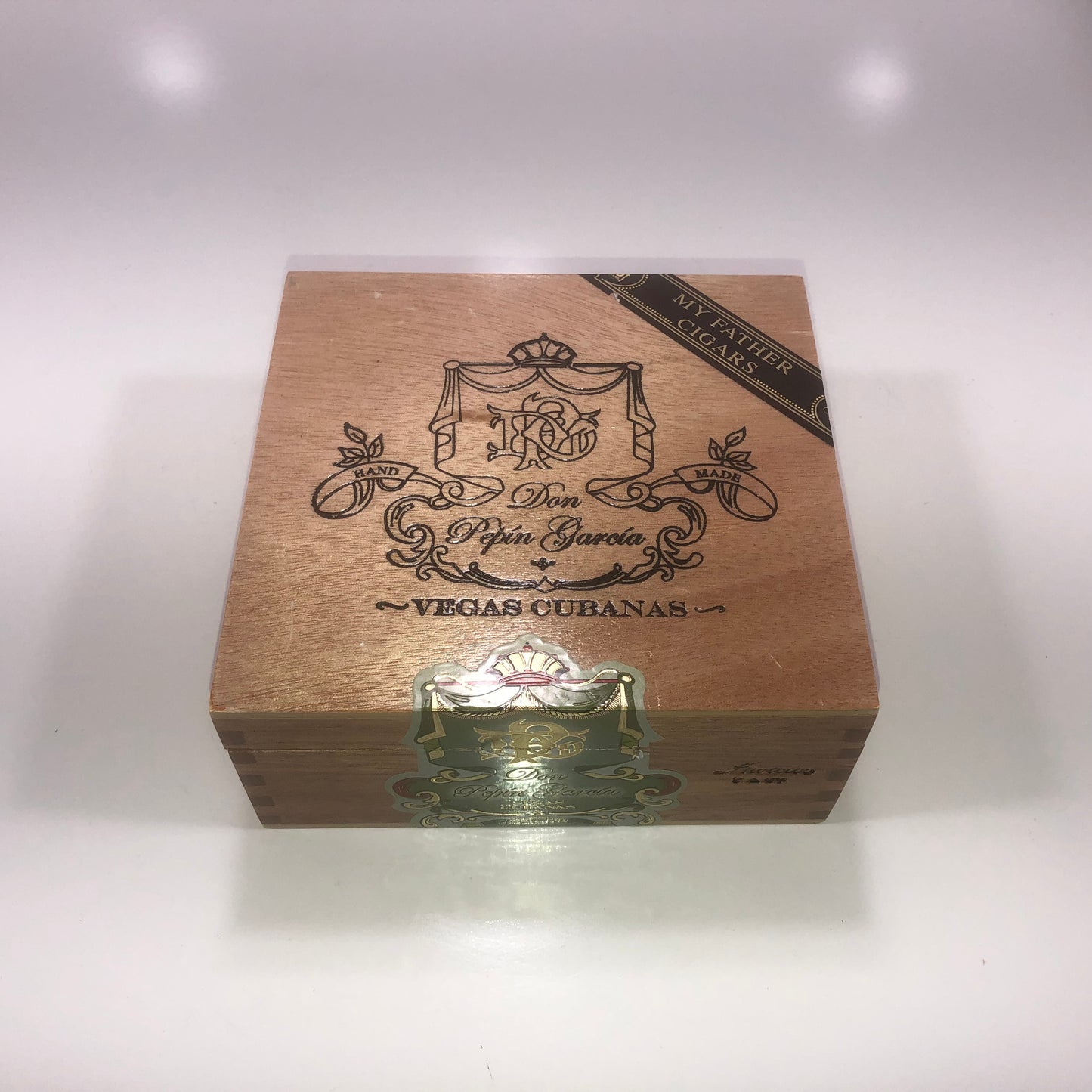 Don Pepin Garcia Vegas Invictos Empty Wooden Cigar Box 6.25x6x2.75