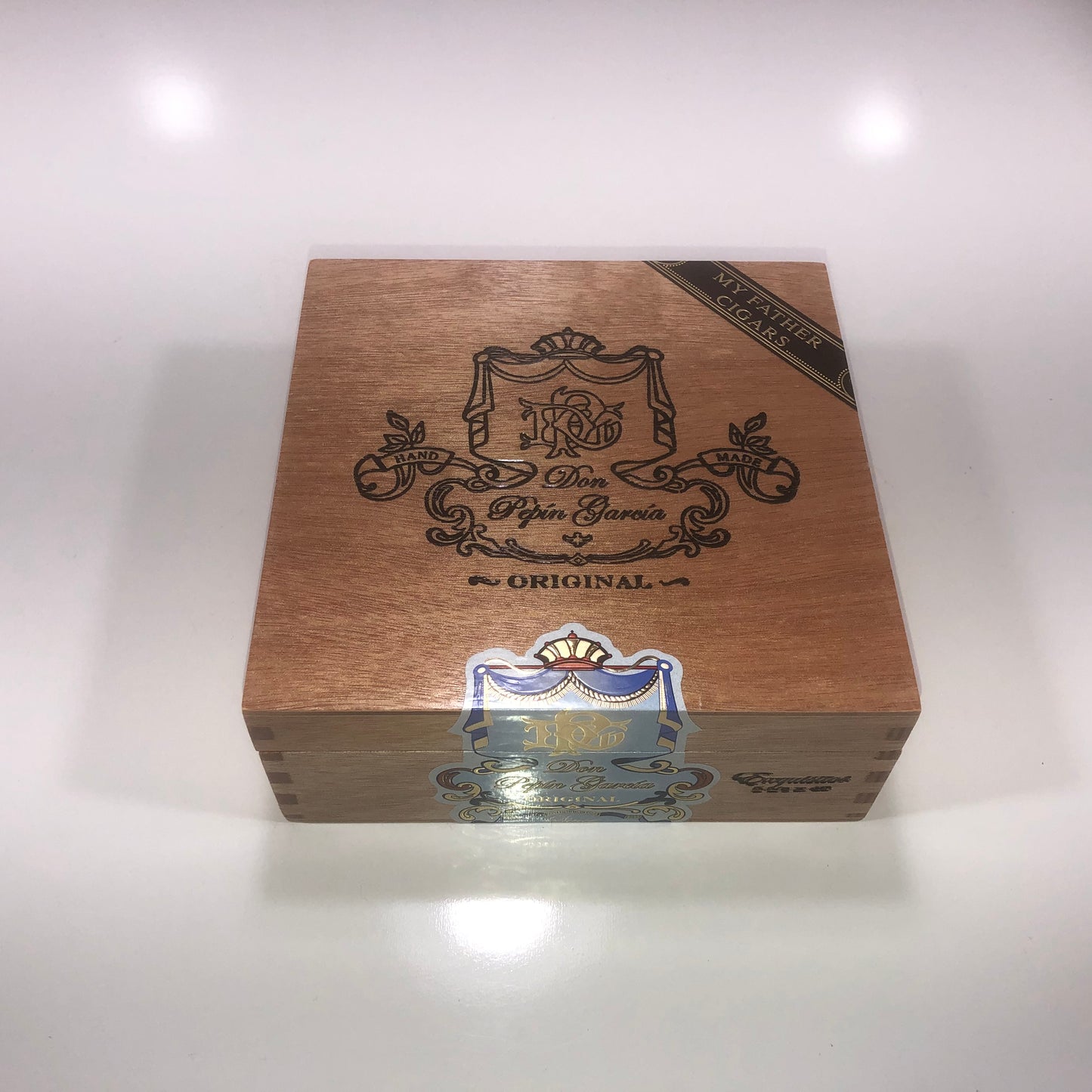 Don Pepin Garcia Original Exquisitos Empty Wooden Cigar Box 6.75x6.5x2.75