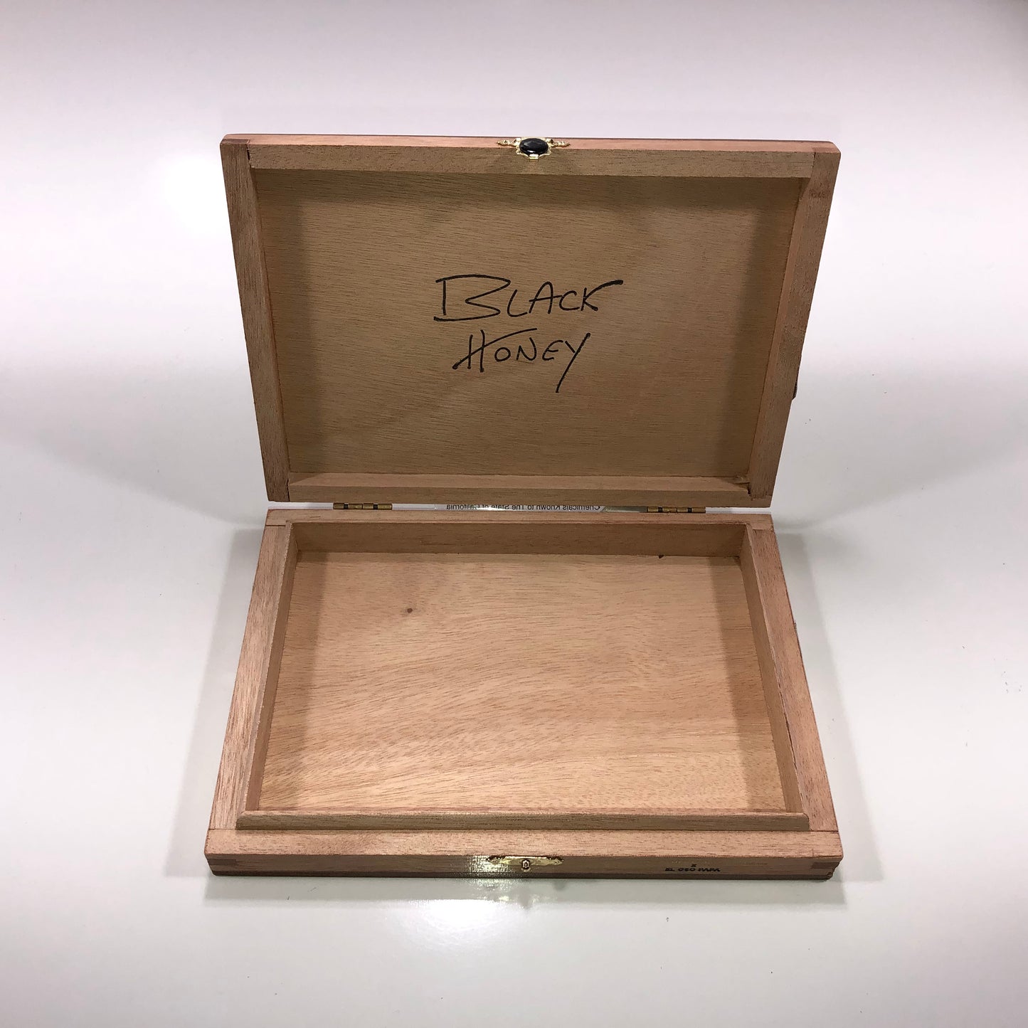 Warped Cigars Black Honey Empty Wooden Cigar Box 8.5x6x1.25