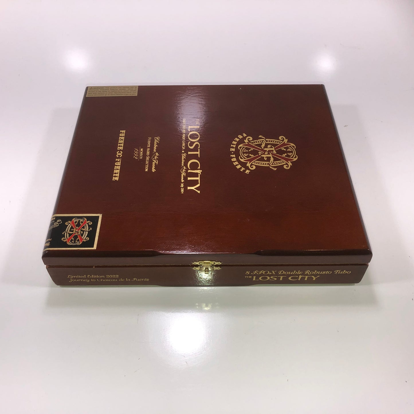 Arturo Fuente Opus X The Lost City Double Robusto Tubo Empty Wooden Cigar Box 11x9.25x2.25