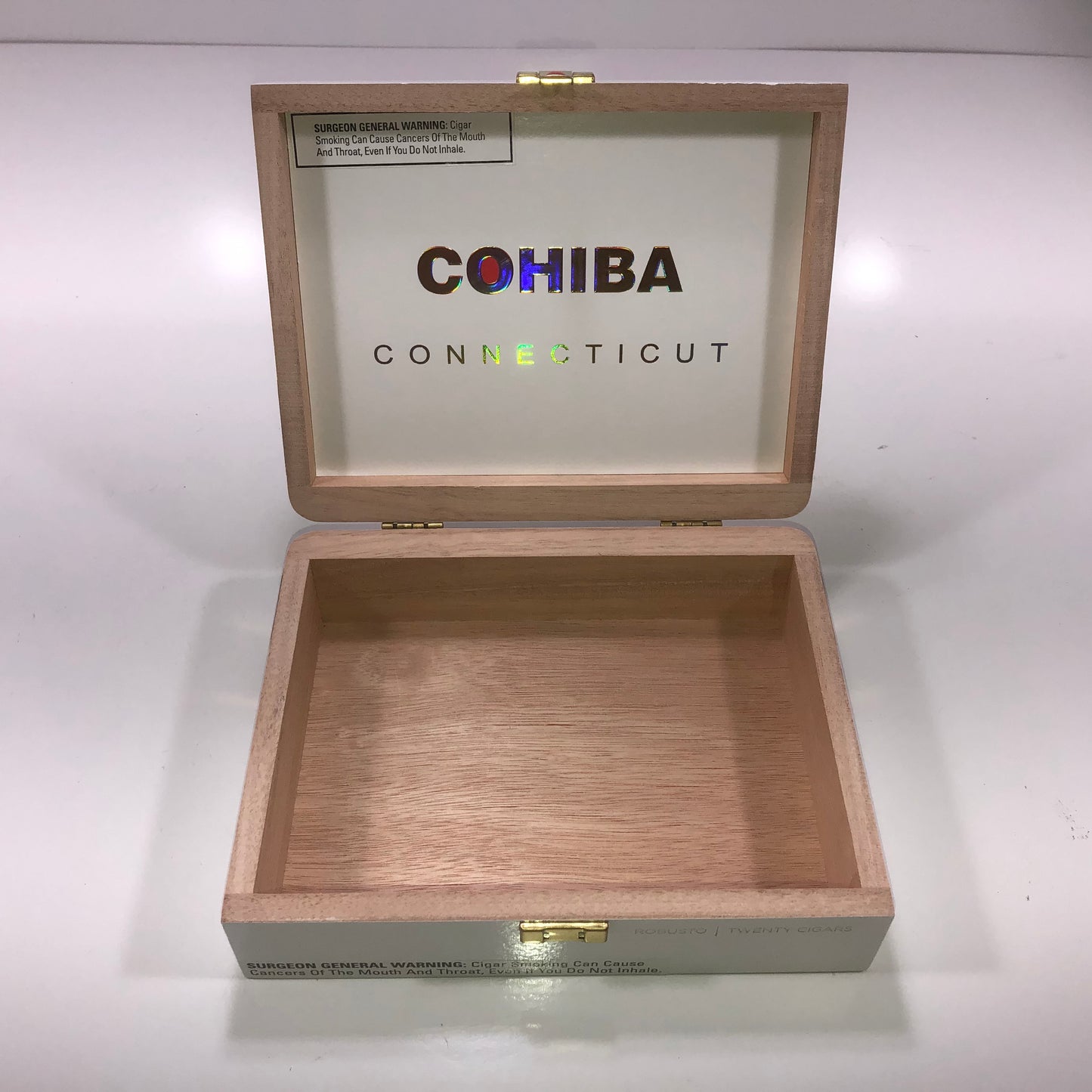 Cohiba Connecticut Robusto Empty Wooden Cigar Box 8.5x6.75x2.5