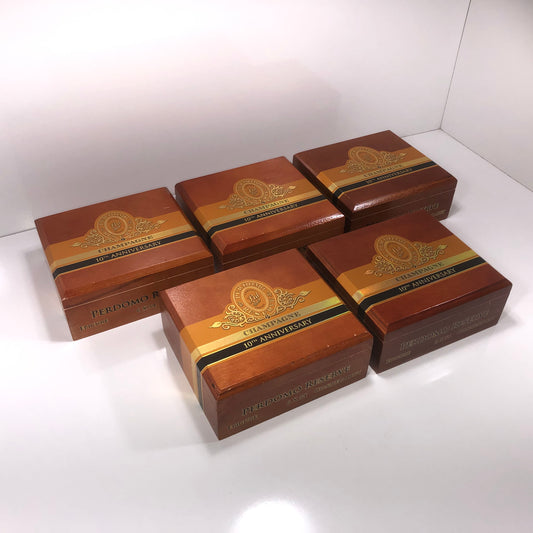 Lot of 5 Perdomo Champagne Epicure Empty Wooden Cigar Boxes 8x7.5x3.25 #14