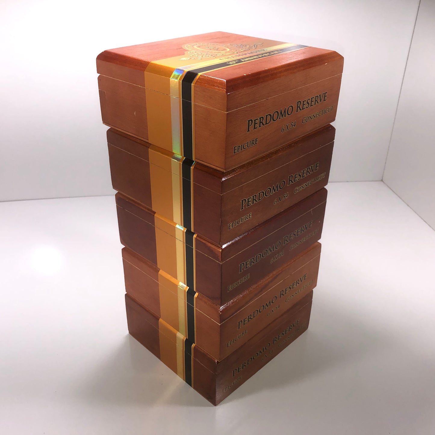 Lot of 5 Perdomo Champagne Epicure Empty Wooden Cigar Boxes 8x7.5x3.25 #14