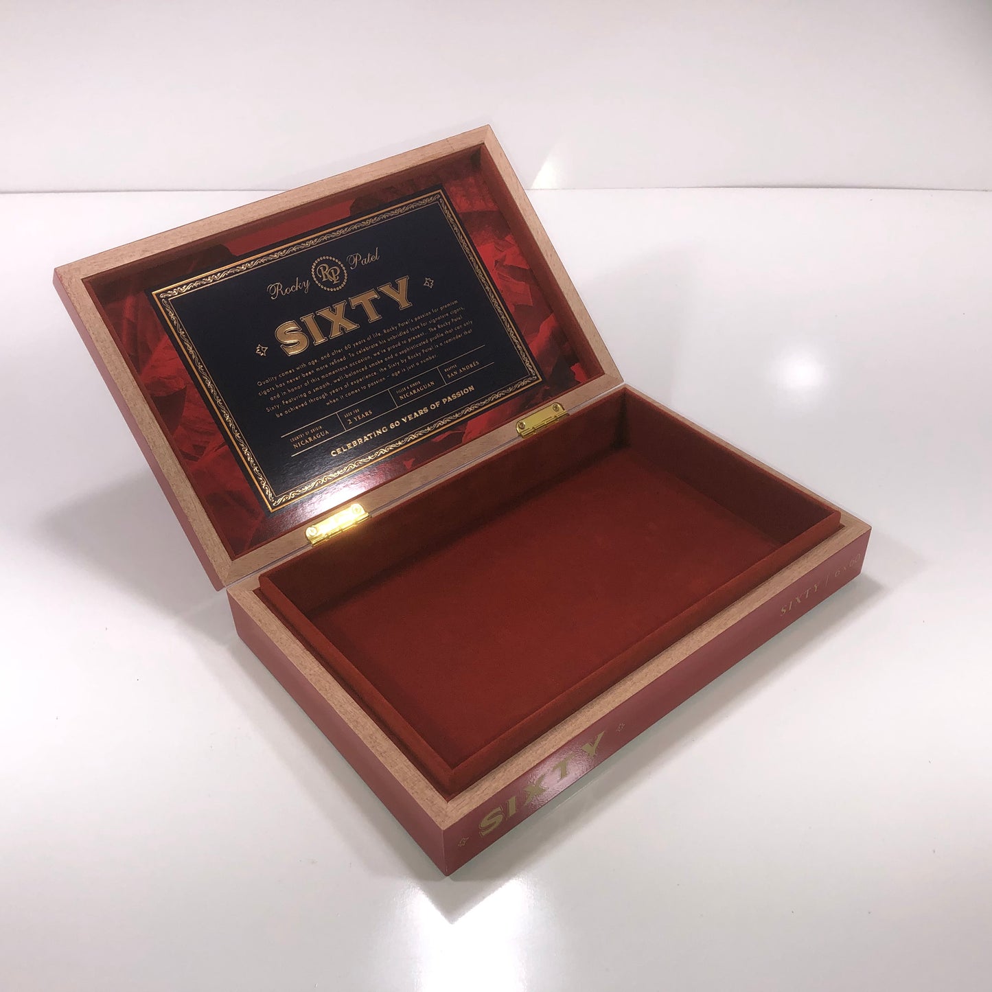 Rocky Patel Sixty Empty Wooden Cigar Box 11x7x2