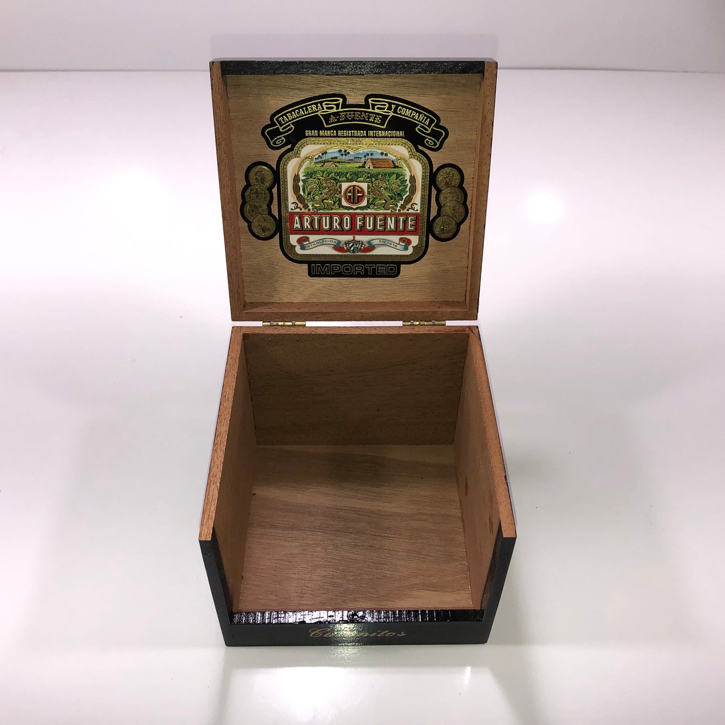 Arturo Fuente Empty Wooden Cigar Box 5.75x5.75x4.75