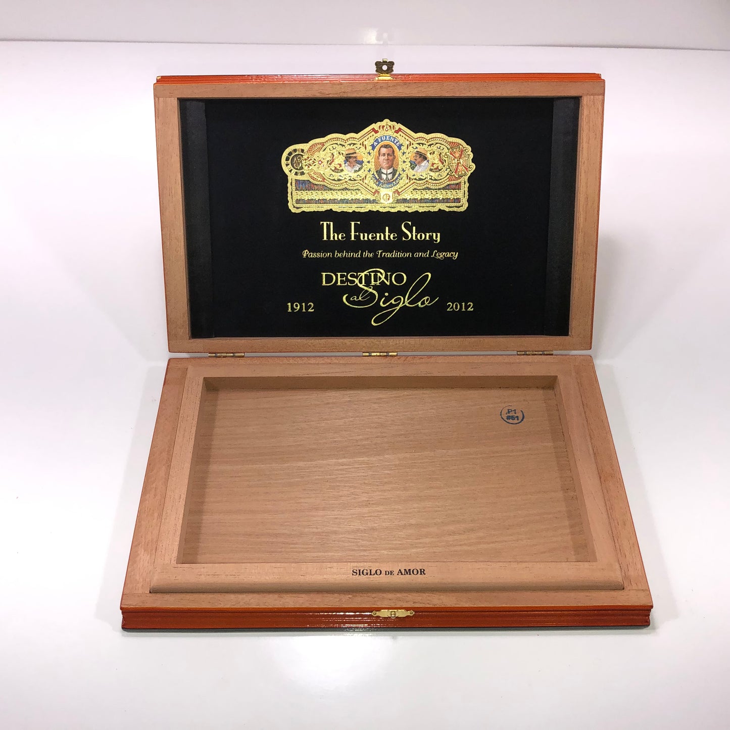 Arturo Fuente Destino Al Siglo Amor Opus X Empty Wooden Cigar Box 7.5x12x1.5